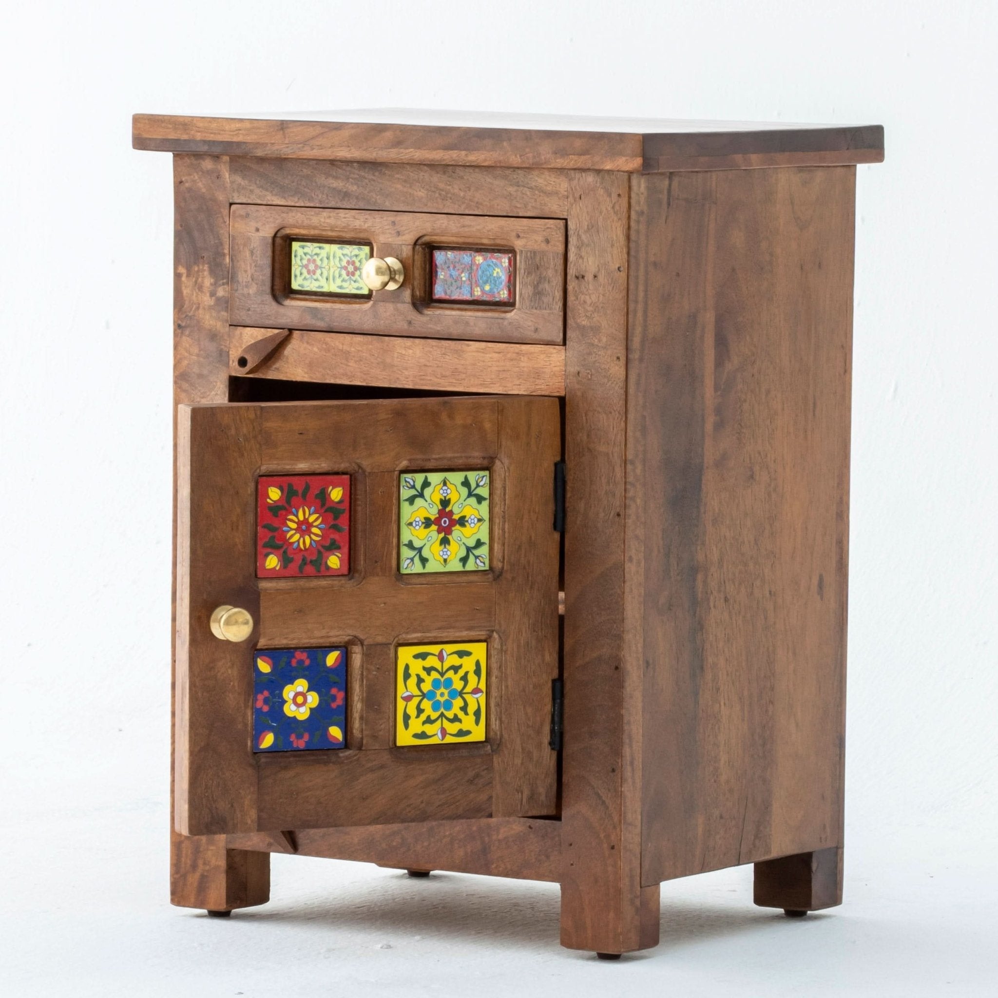 SHESTILE BEDSIDE TABLE TILE FTD - Art and craft furniture