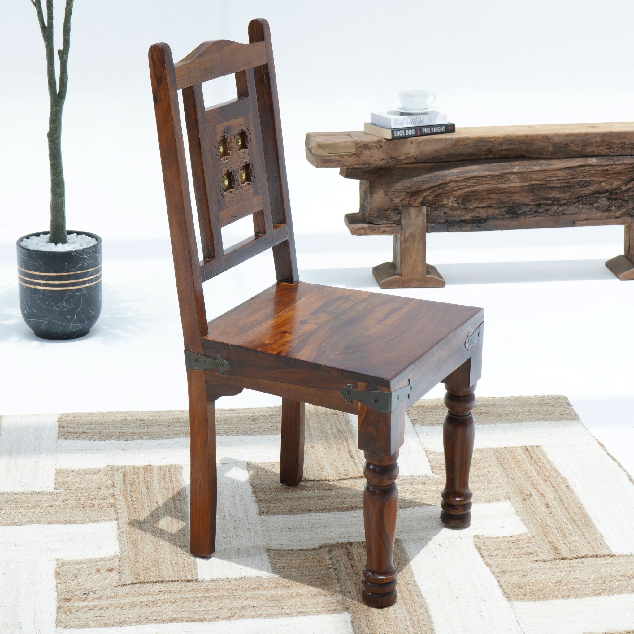 SHESTILE WOODEN DINING CHAIR - Art and craft furniture