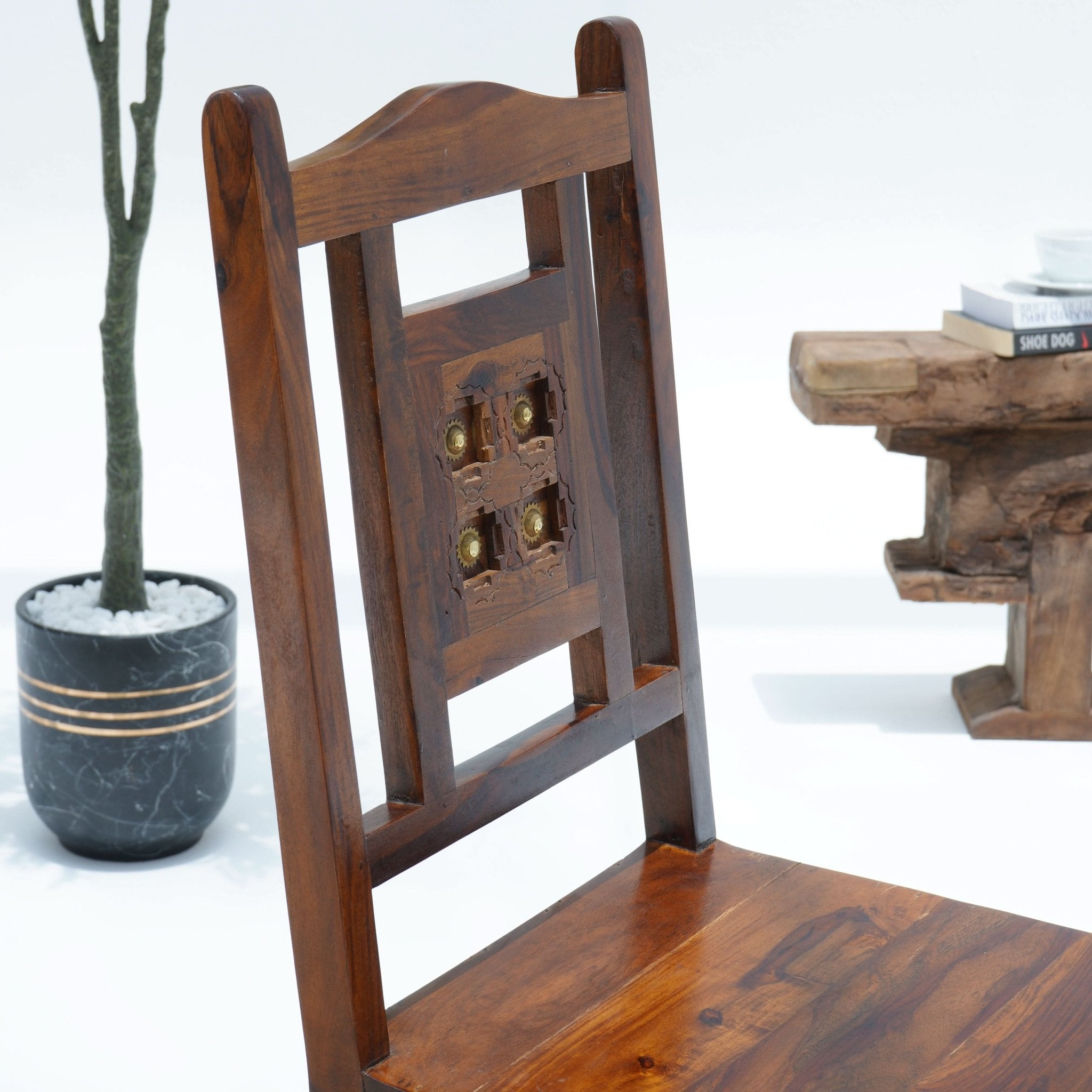 SHESTILE WOODEN DINING CHAIR - Art and craft furniture