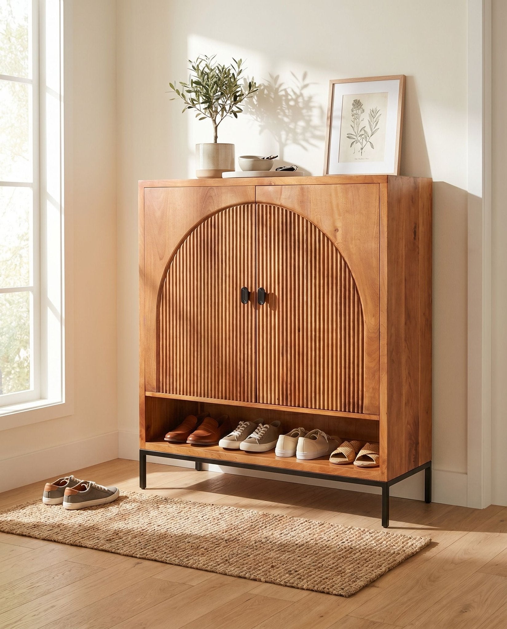 SIENA SLATTED SHOE ORGANIZER - Art and craft furniture