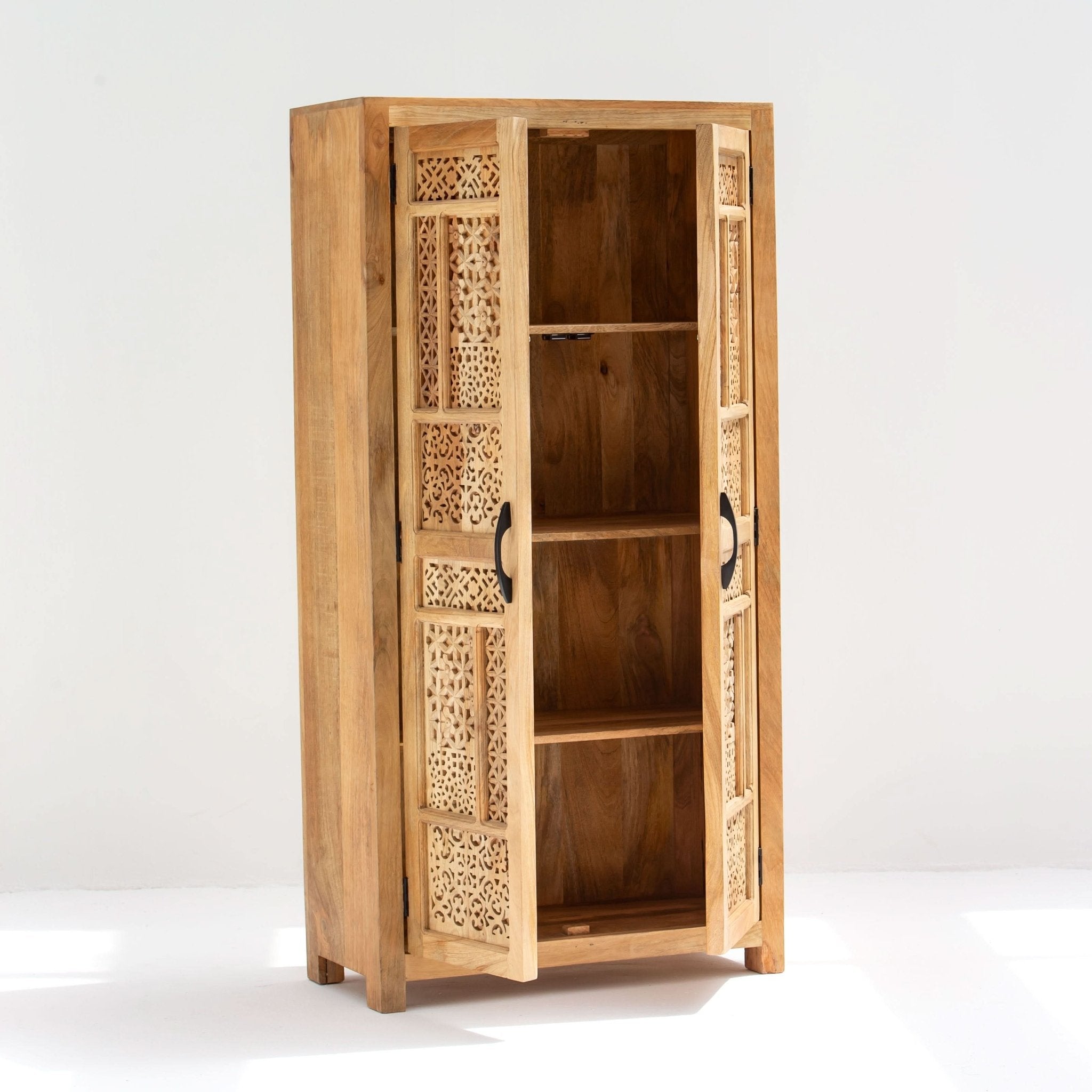 SIERRA WOODEN CARVING CABINET - Art and craft furniture
