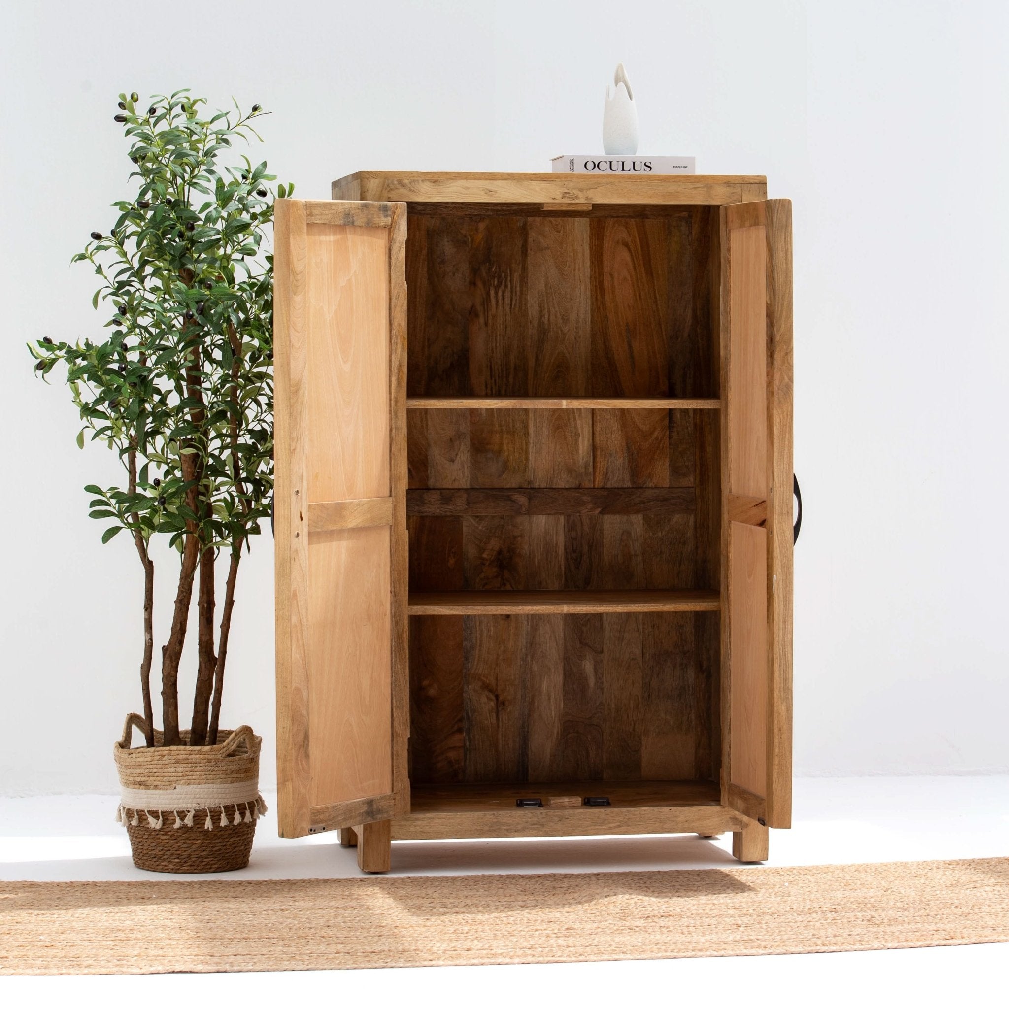 SIERRA WOODEN CARVING CABINET - Art and craft furniture