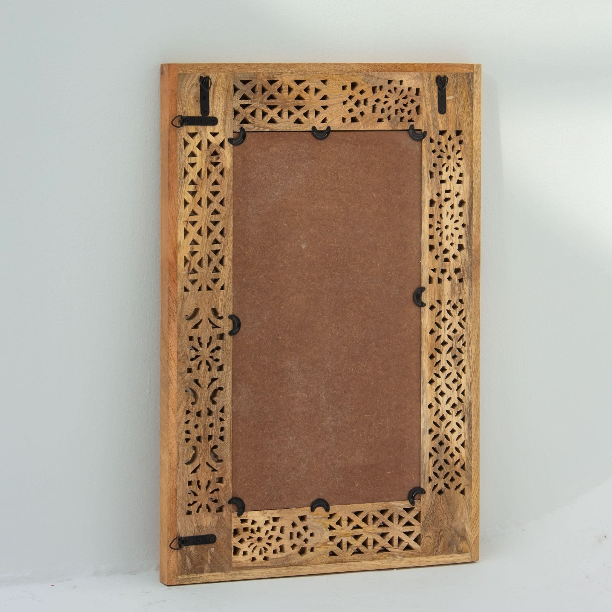 SIERRA WOODEN CARVING MIRROR FRAME - Art and craft furniture