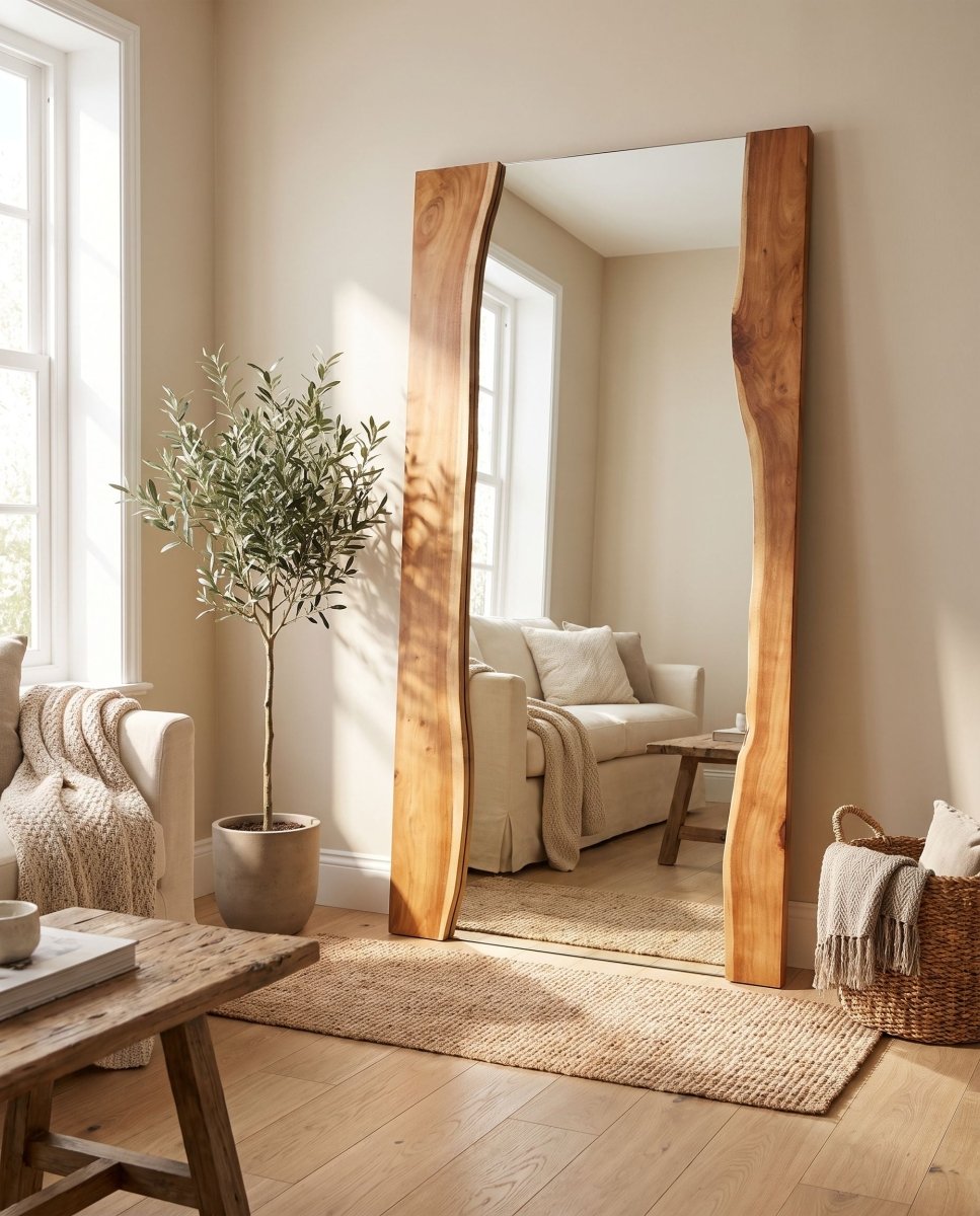 Silvia Acacia wood mirror frame - Art and craft furniture