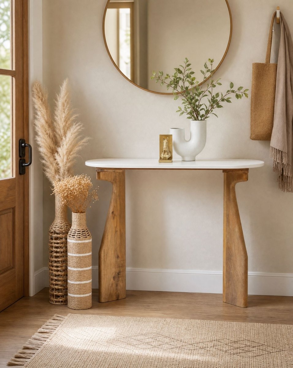 Solvera Marble Console Table - Art and craft furniture
