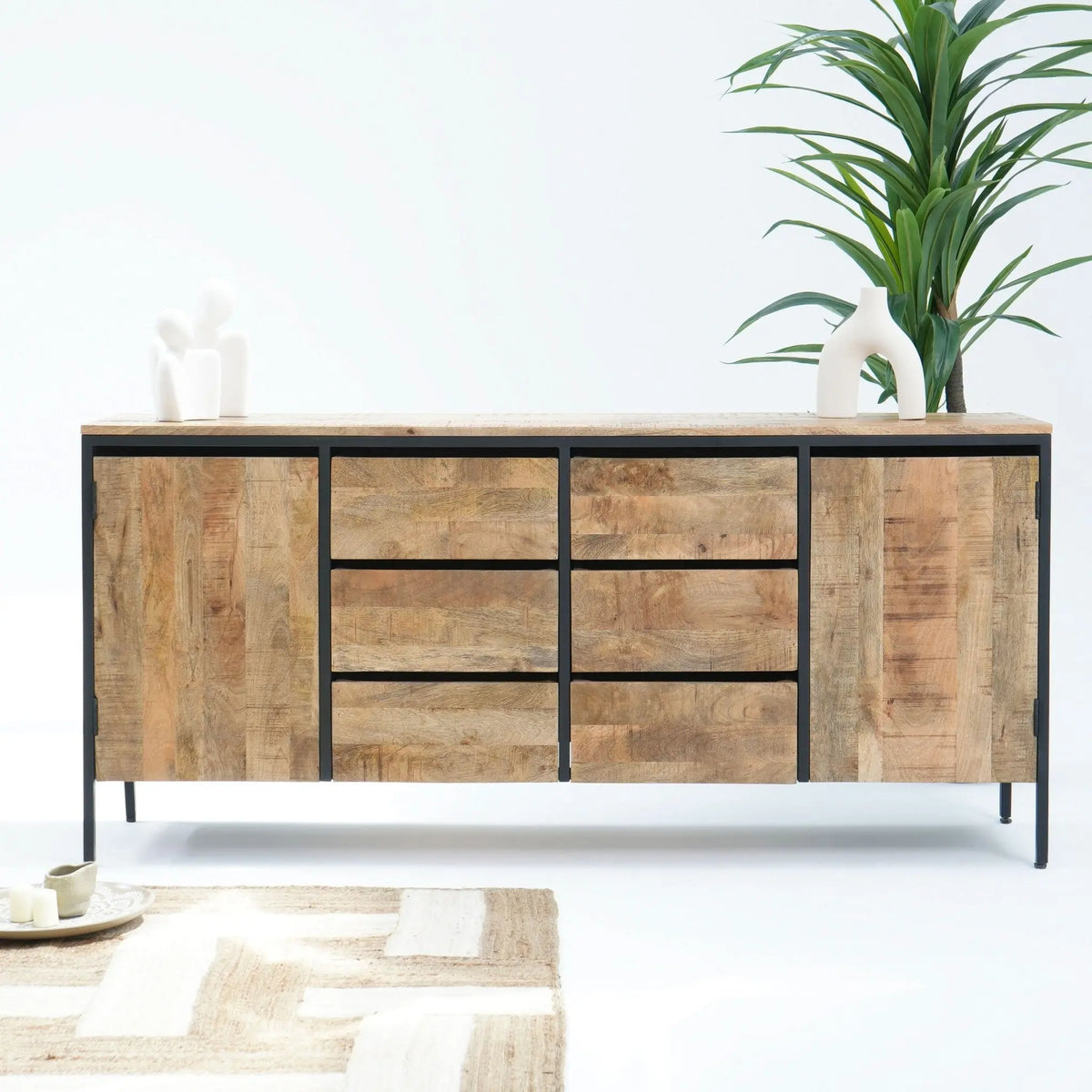 Steelwood Industrial Sideboard - Art and craft furniture