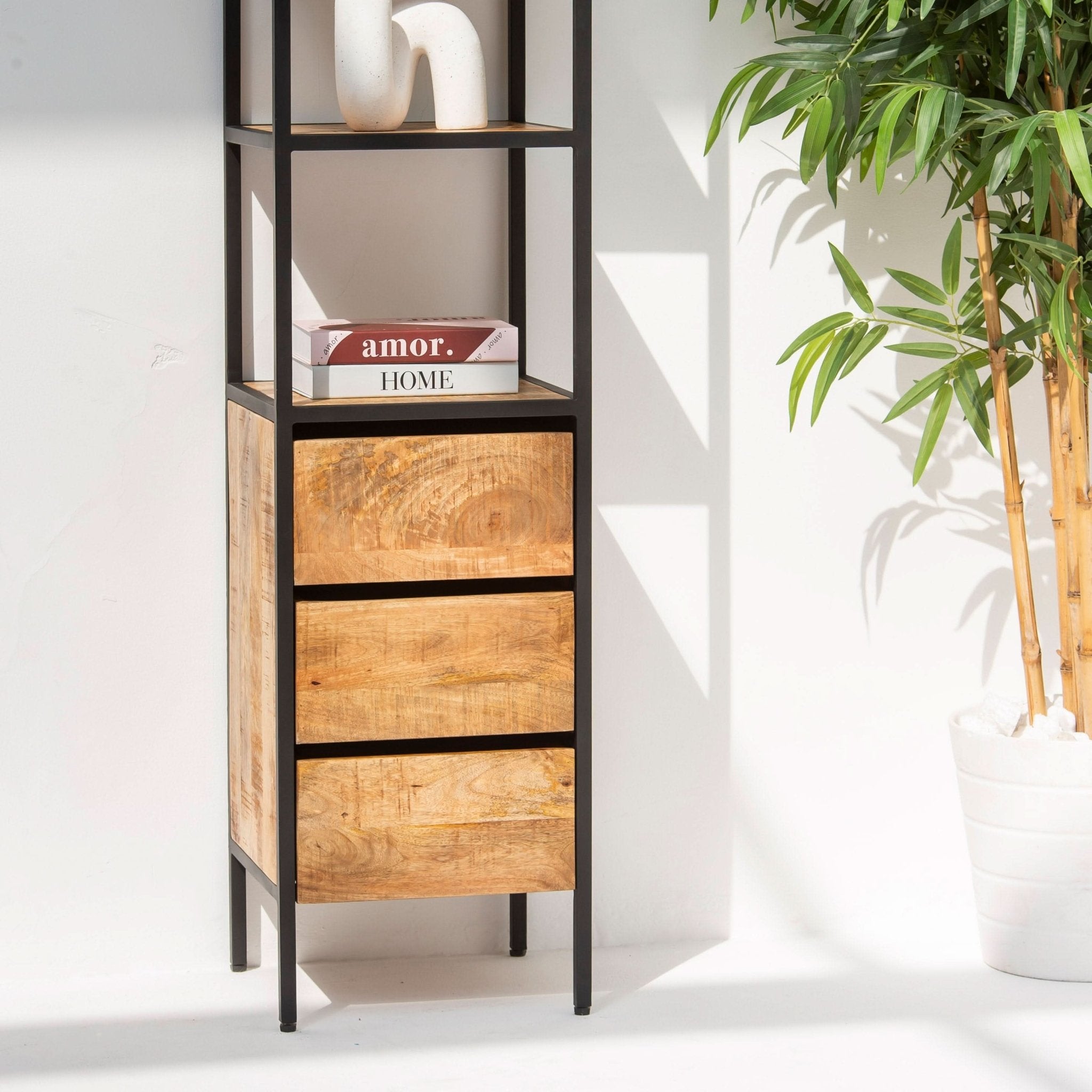 STEELWOOD THREE DRAWER BOOKSHELF - Art and craft furniture