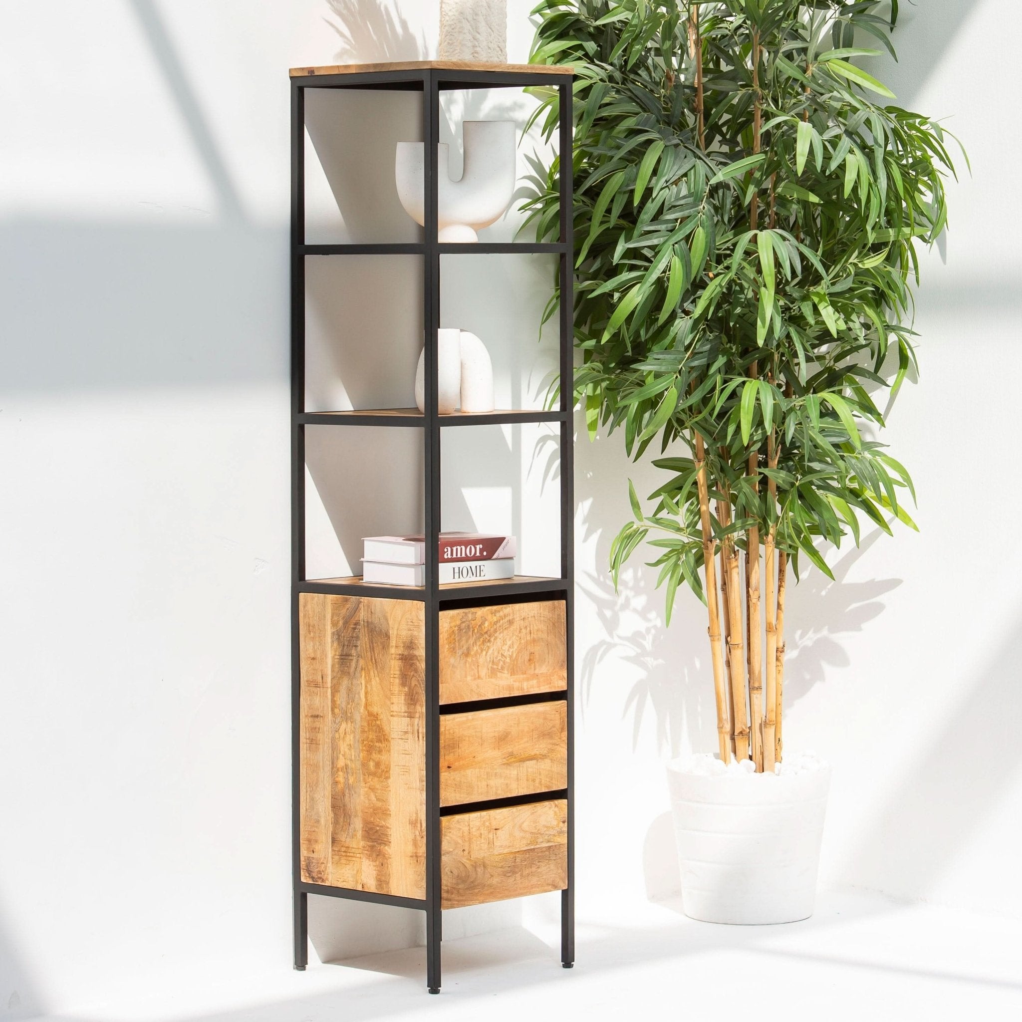 STEELWOOD THREE DRAWER BOOKSHELF - Art and craft furniture