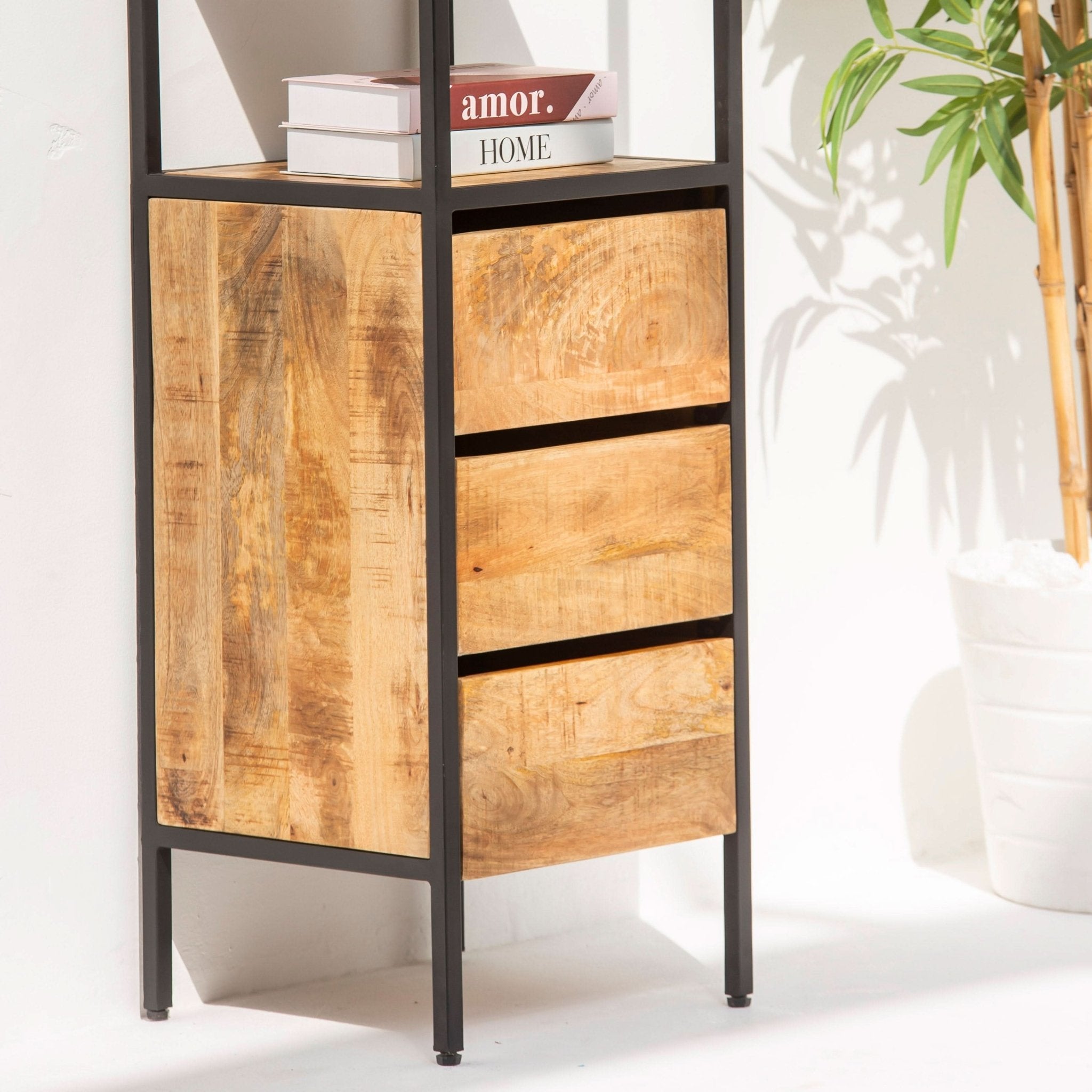 STEELWOOD THREE DRAWER BOOKSHELF - Art and craft furniture