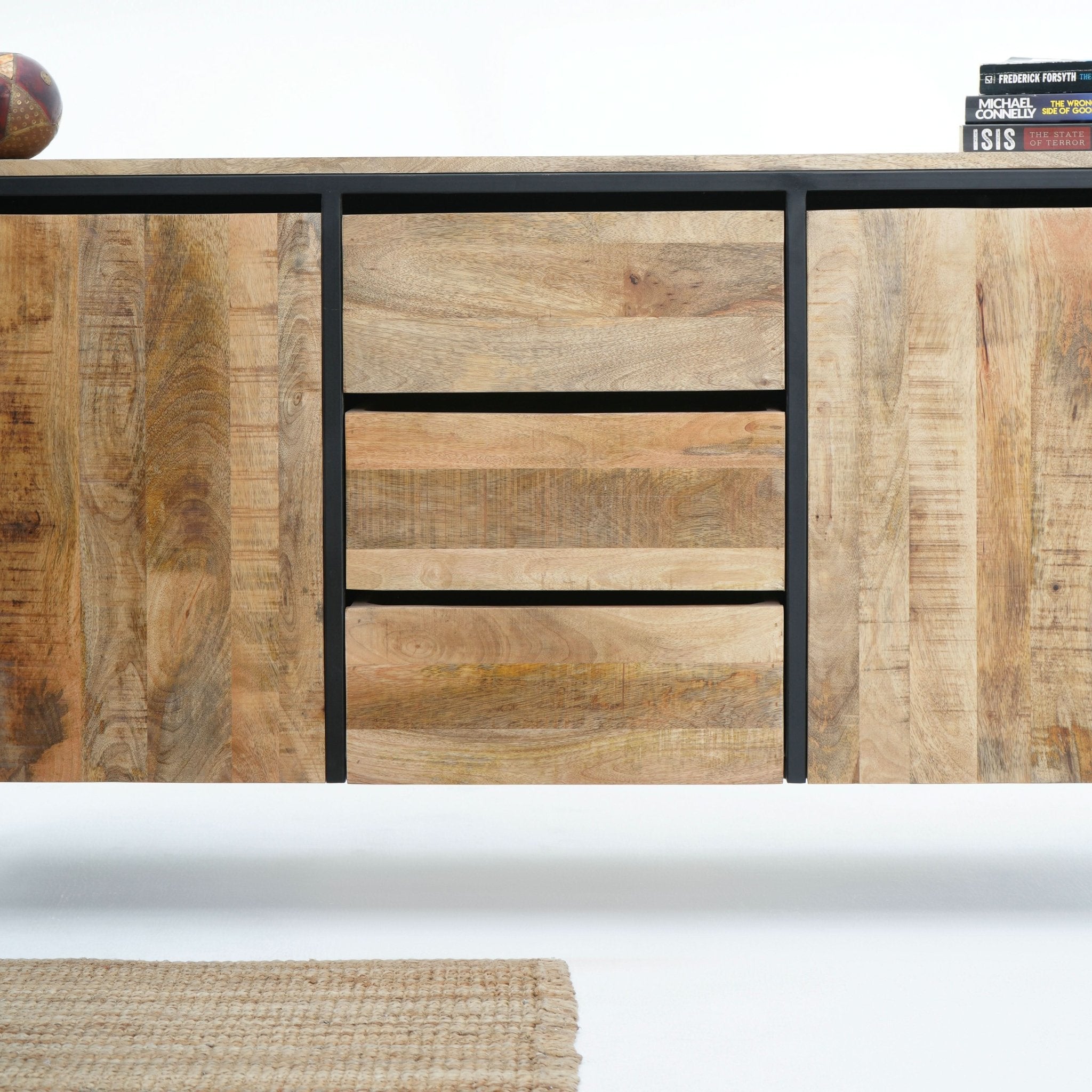 STEELWOOD THREE DRAWER TWO DOOR SIDEBOARD - Art and craft furniture