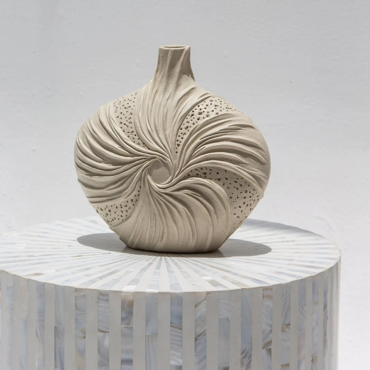 Swirl Ceramic Vase - Art and craft furniture