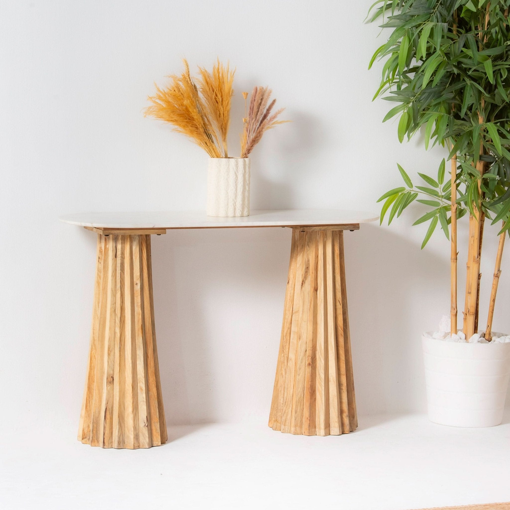 TERRALUXE MARBLE CONSOLE TABLE - Art and craft furniture