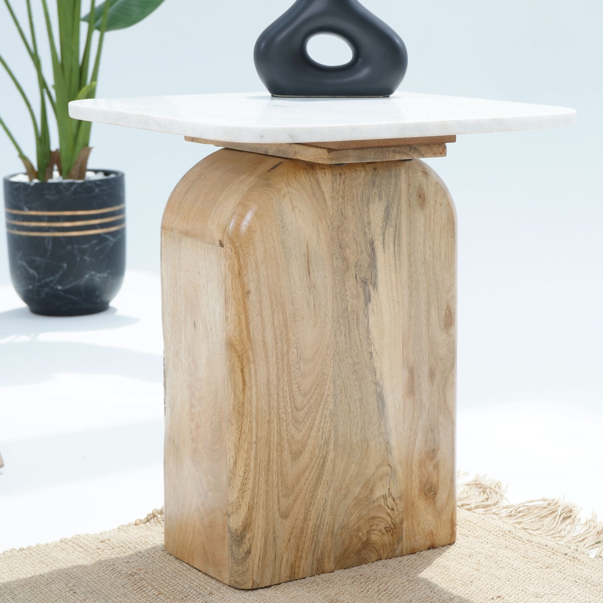 TERRALUXE MARBLE SIDE TABLE - Art and craft furniture