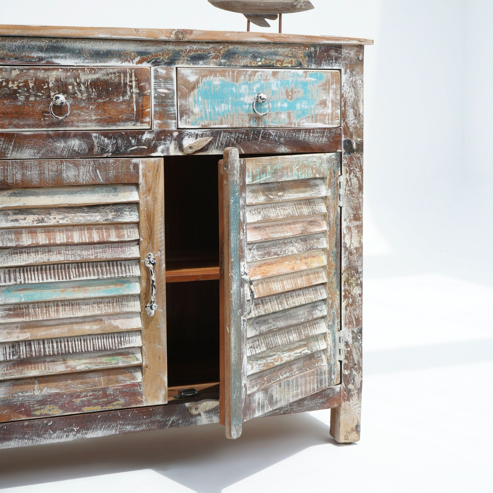 THE ALTON MANOR FOUR DOOR RECYCLE SIDEBOARD - Art and craft furniture