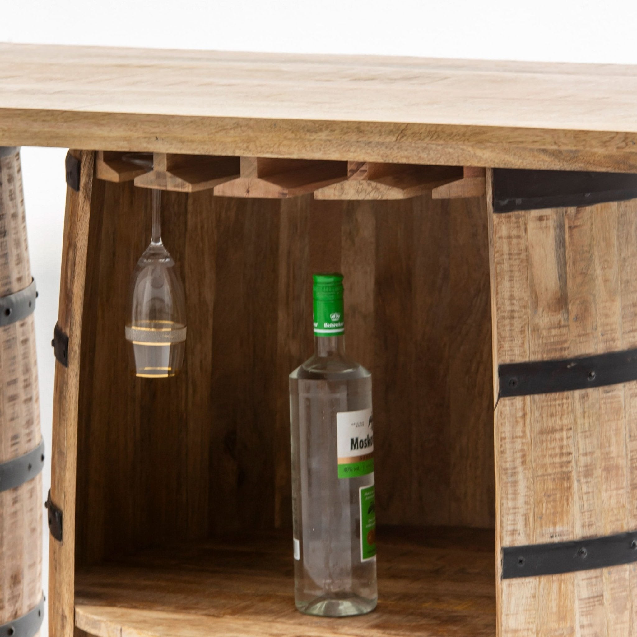 THE CLASSIC CASK DOUBLE BARREL BAR COUNTER - Art and craft furniture