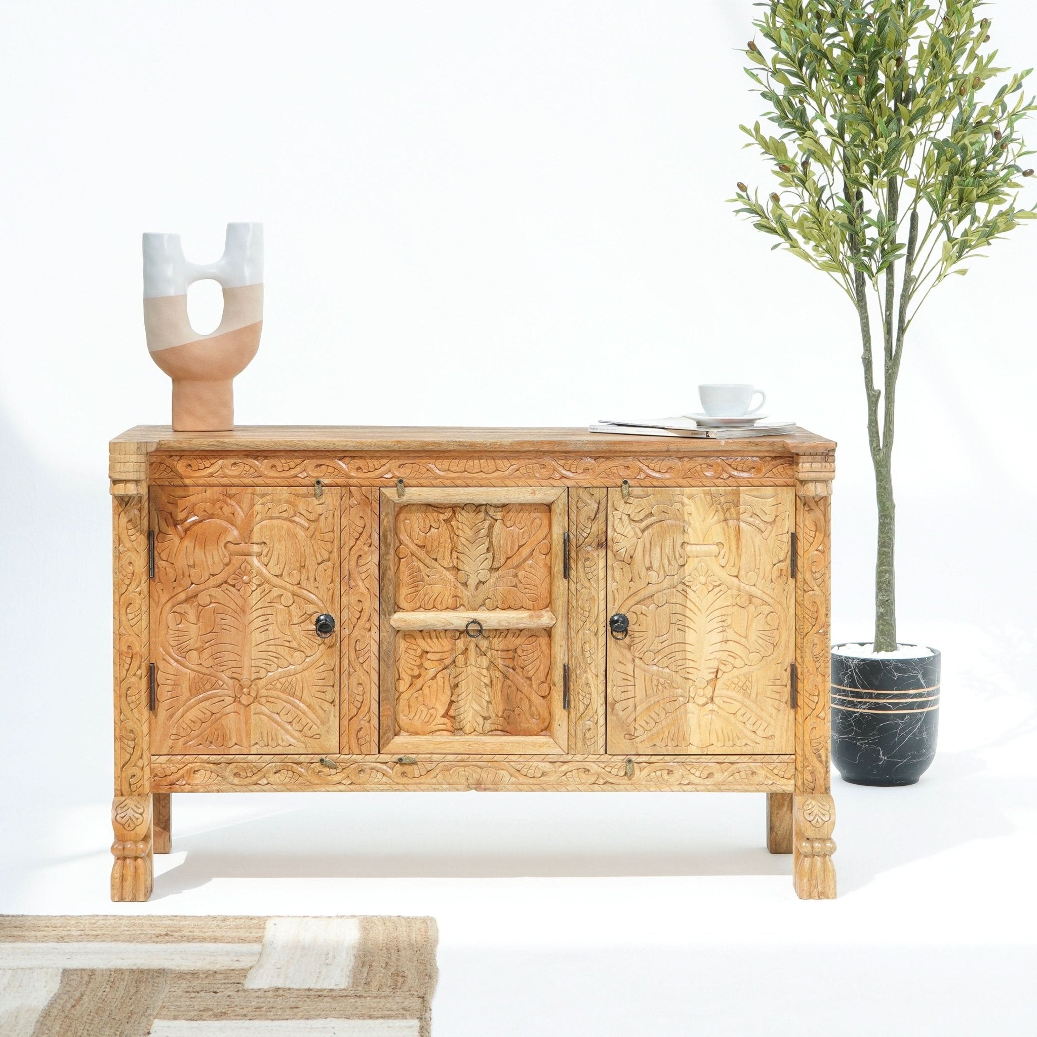 THE LOTUS TWO DOOR TWO DRAWER SIDEBOARD - Art and craft furniture