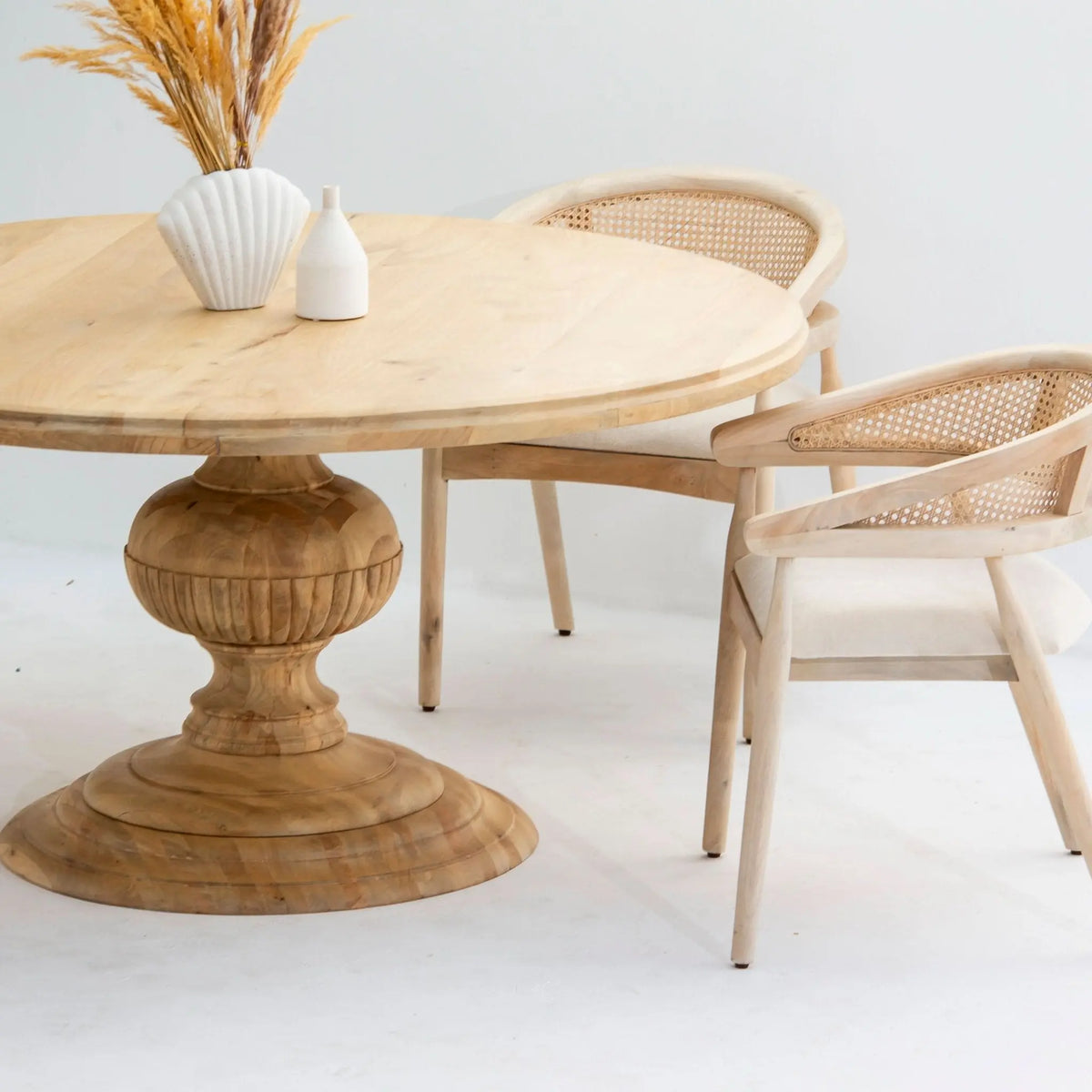 THE RATTAN ELEGANCE CANE CHAIR - Art and craft furniture