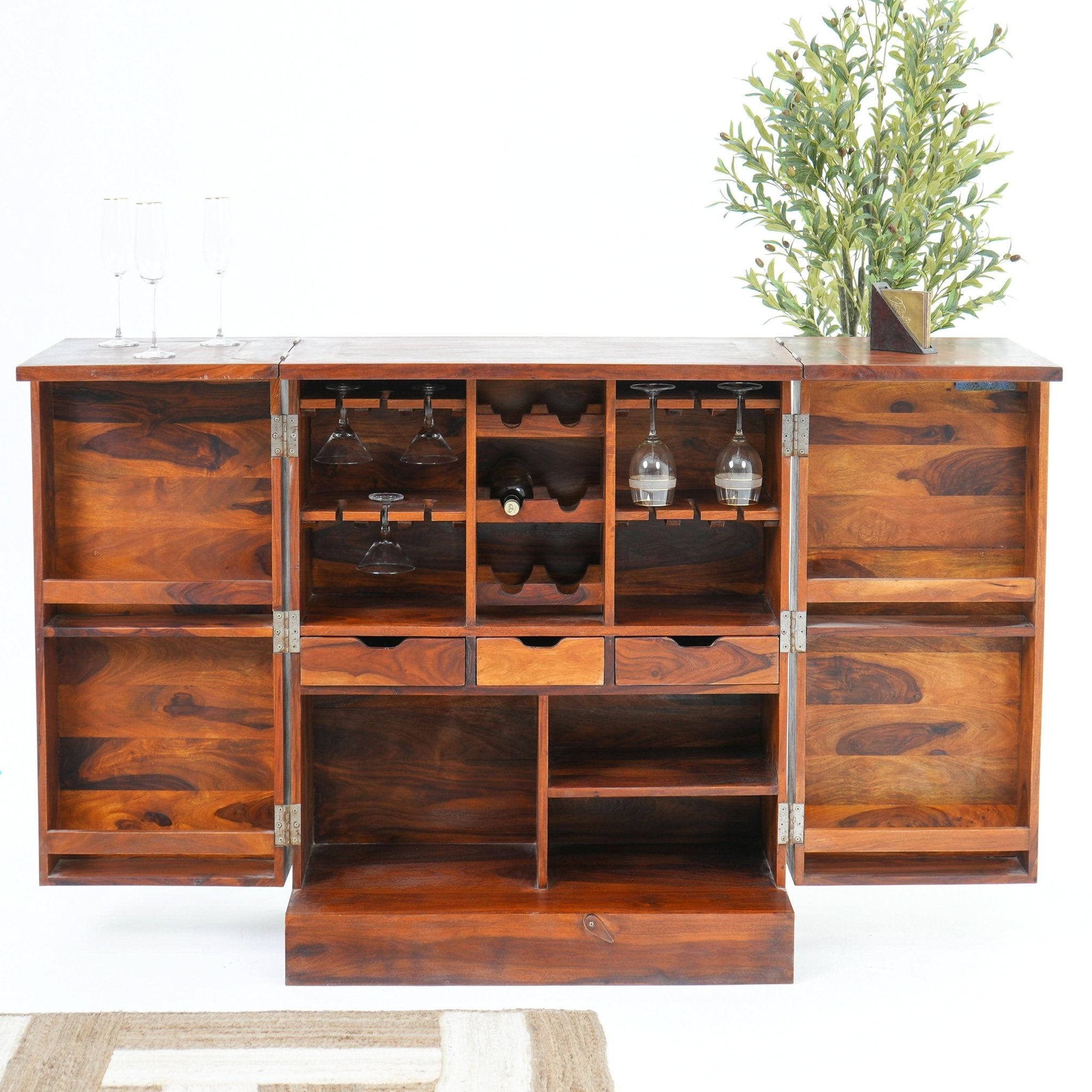 THE RETRO ROOM TILE-FITTED FOLDING BAR COUNTER - Art and craft furniture