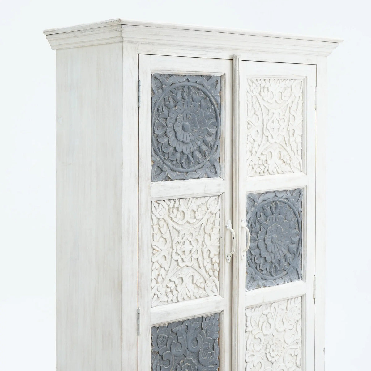 Renova Carved Wooden Cabinet - Art and craft furniture