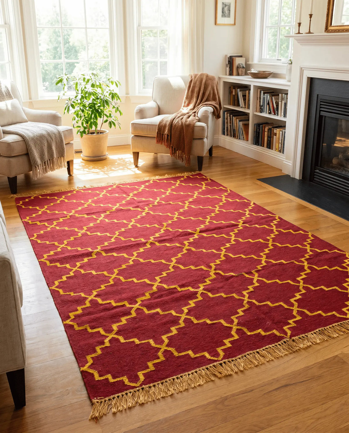 Vastra Handwoven Cotton Rug - Art and craft furniture