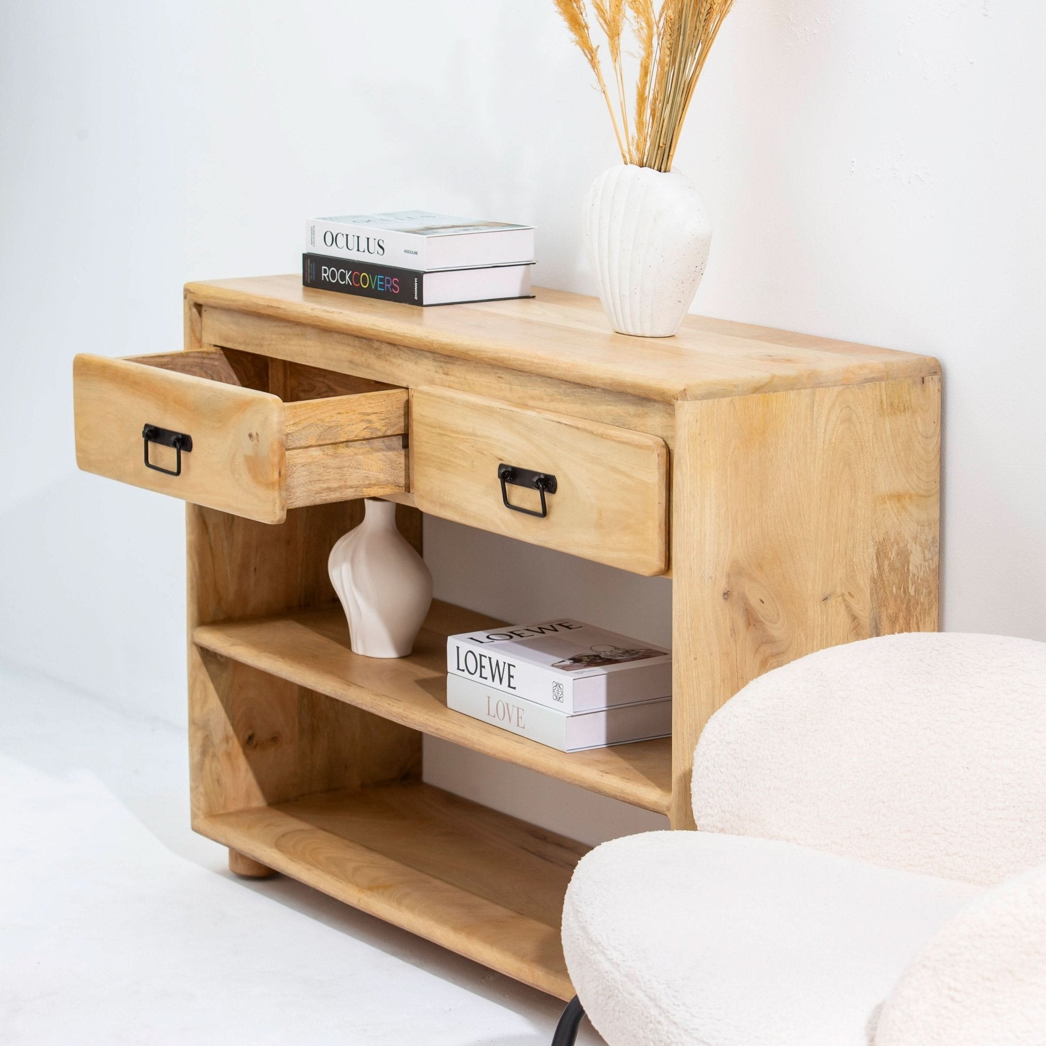 VENEZIA TWO DRAWER WDN CONSOLE TABLE - Art and craft furniture