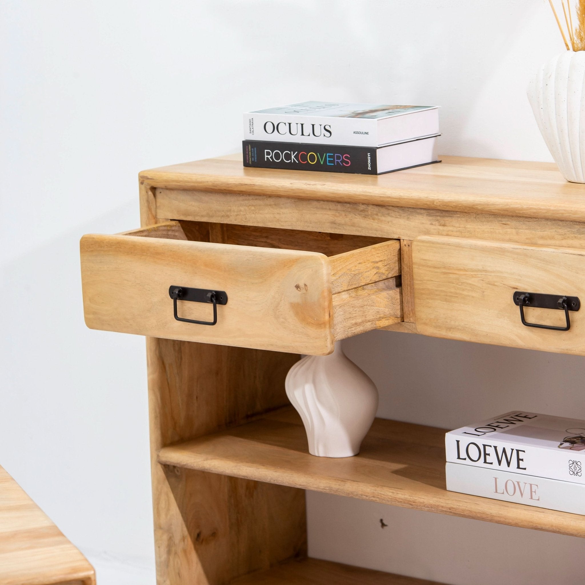 VENEZIA TWO DRAWER WDN CONSOLE TABLE - Art and craft furniture