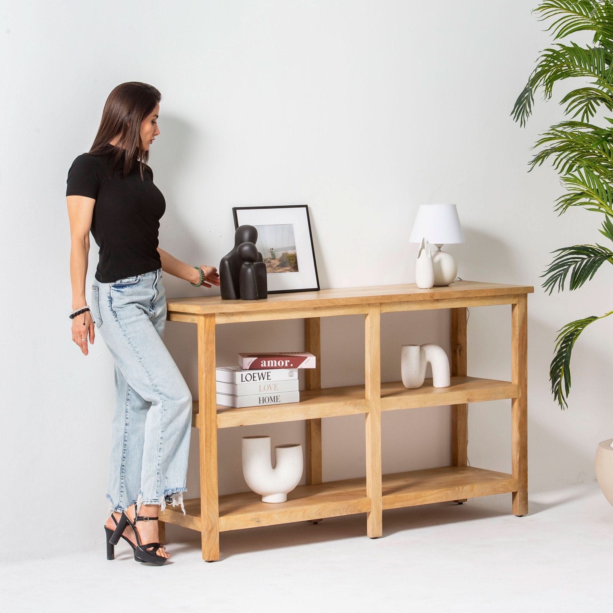 VENEZIA WOODEN CONSOLE TABLE - Art and craft furniture