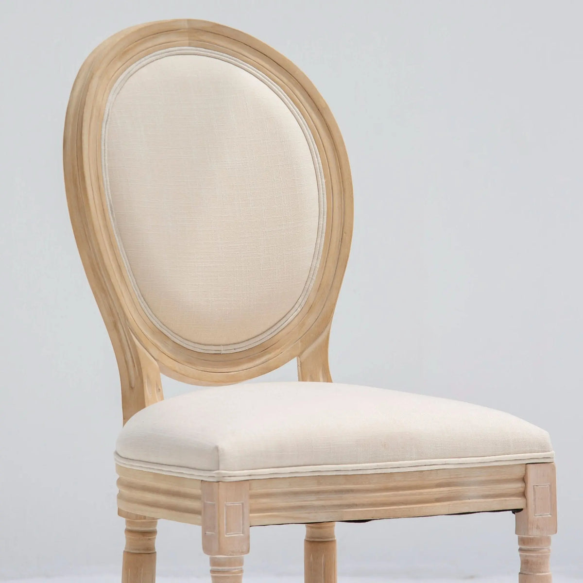 Versailles White Fabric Dining Chair - Art and craft furniture
