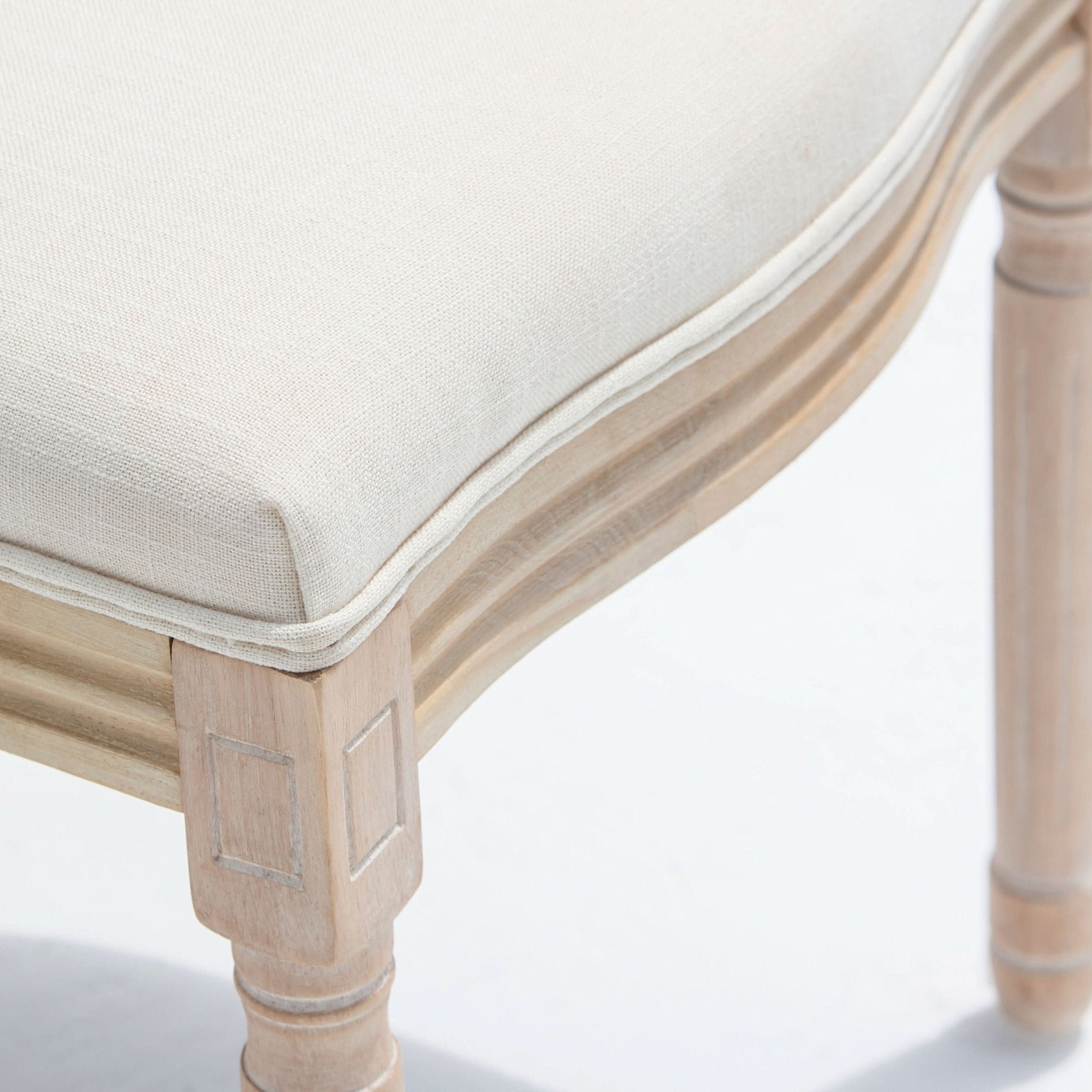 VERSAILLES WHITE FABRIC DINING CHAIR - Art and craft furniture