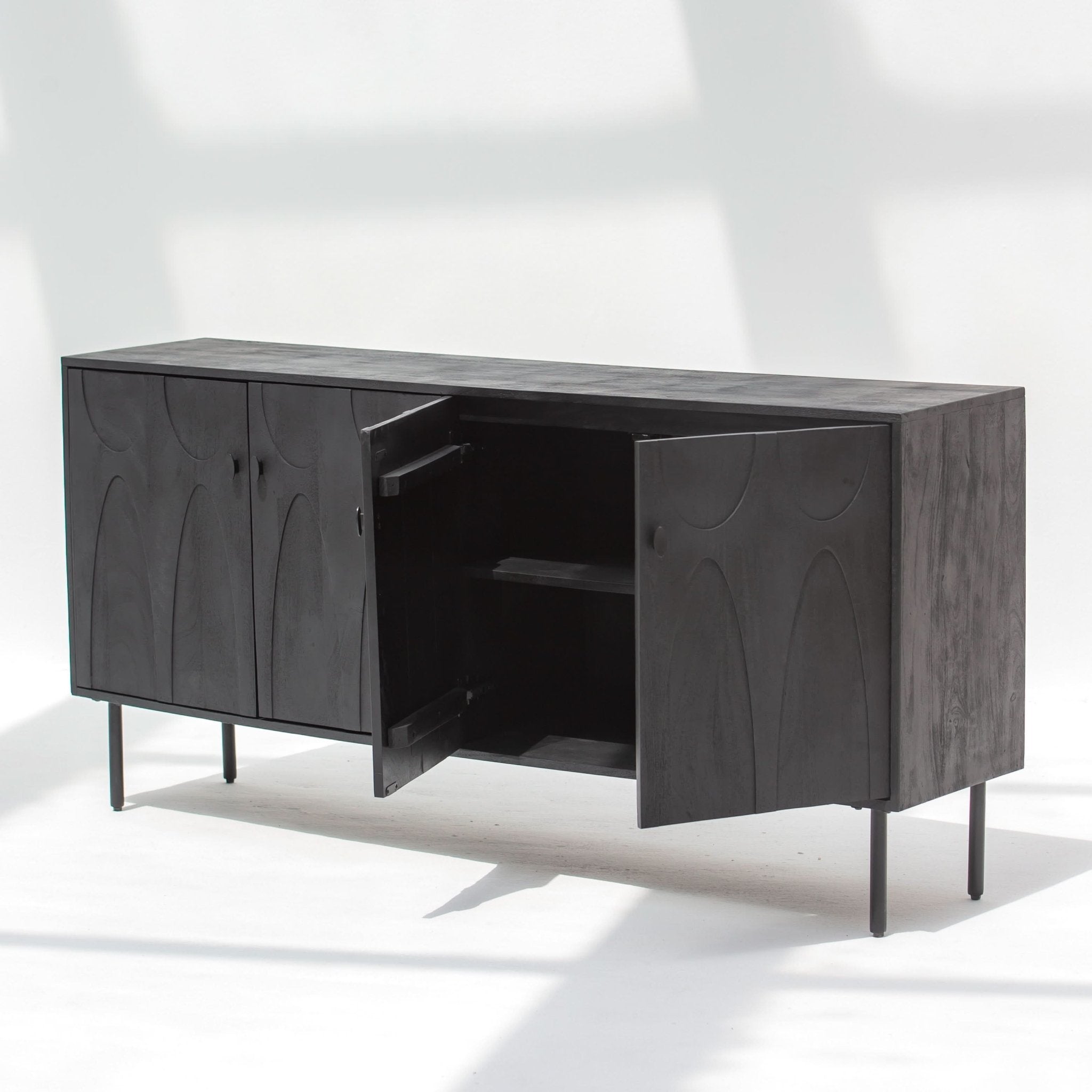 VERVE WOODEN FOUR DOOR SIDEBOARD - Art and craft furniture