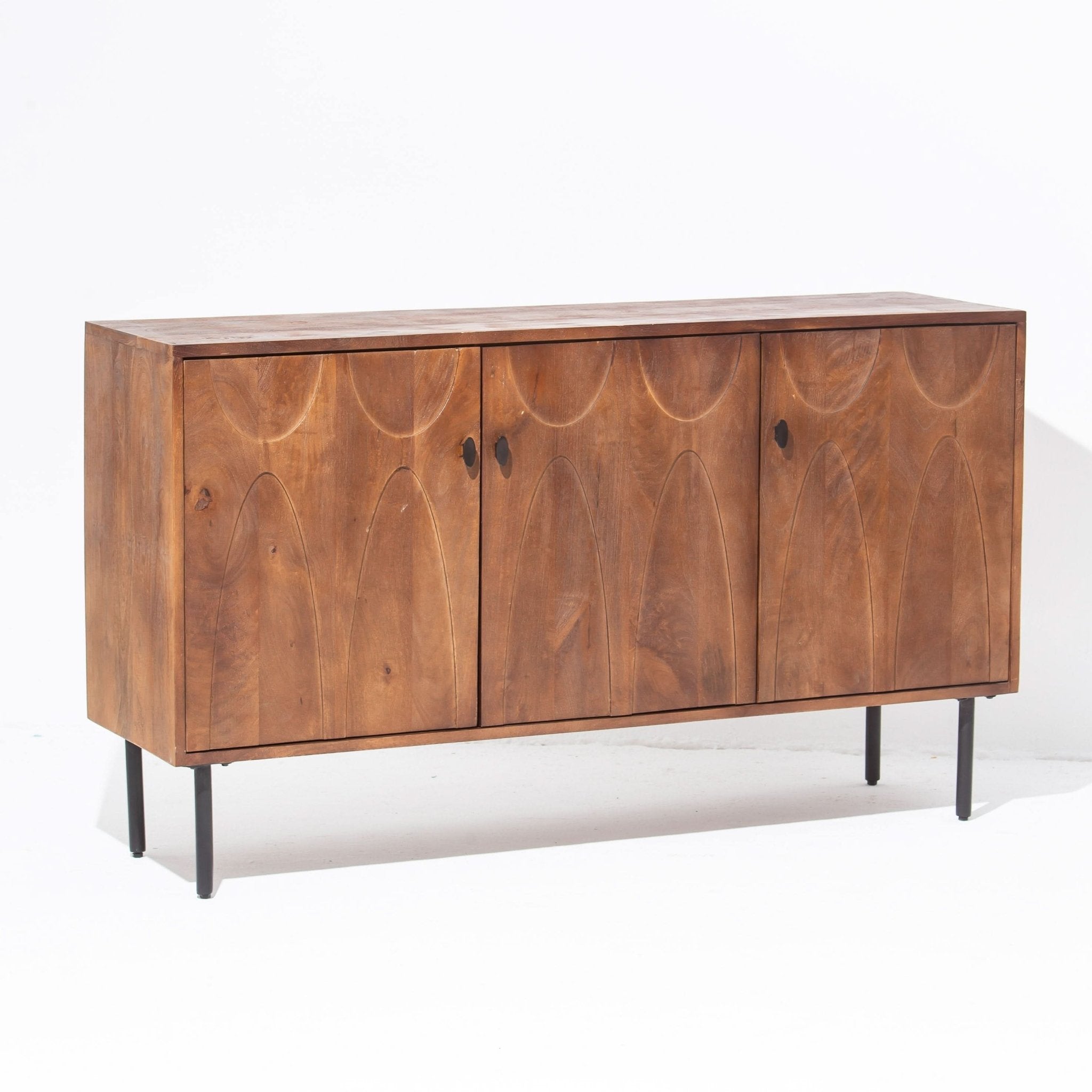 VERVE WOODEN THREE DOOR SIDEBOARD - Art and craft furniture