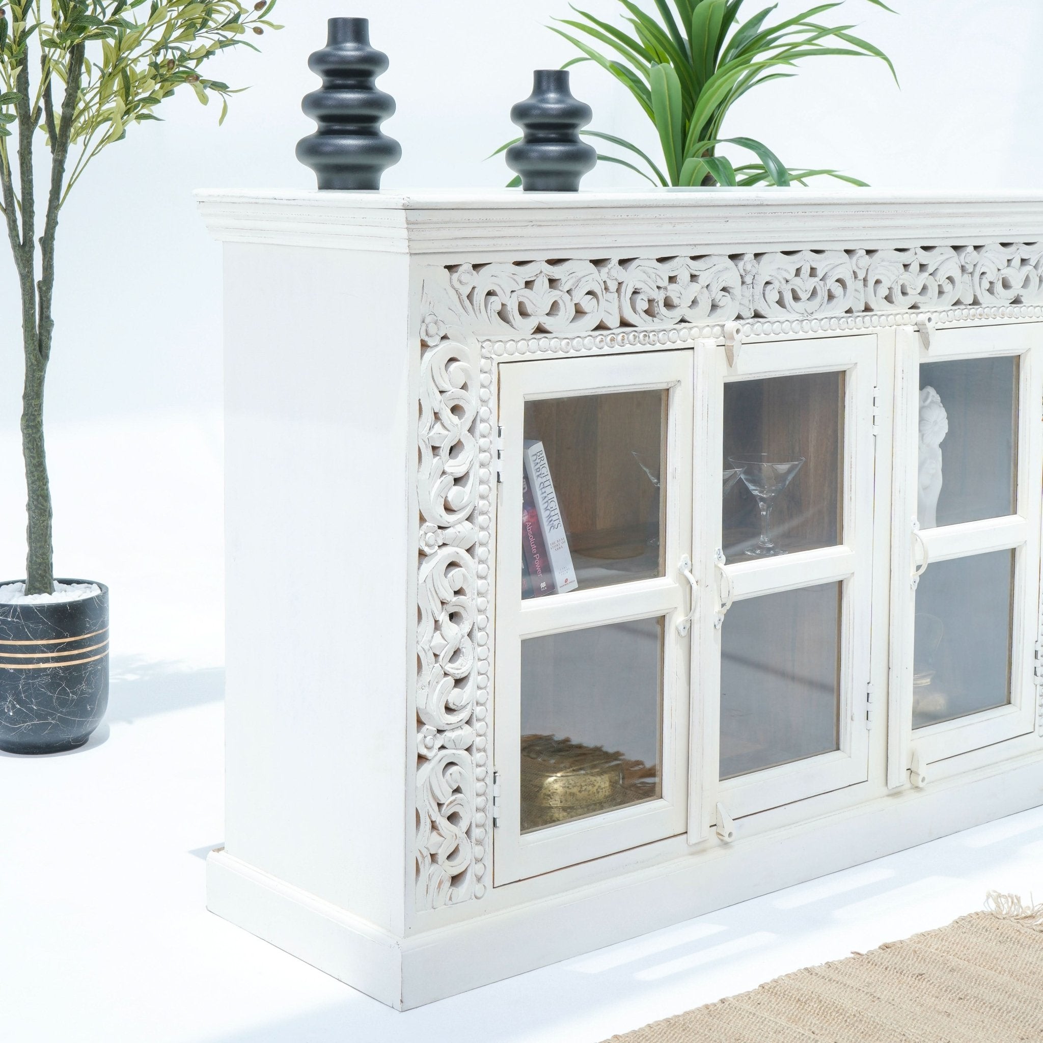 VICTOR HARBOR THREE GLASS DOOR SIDEBOARD - Art and craft furniture