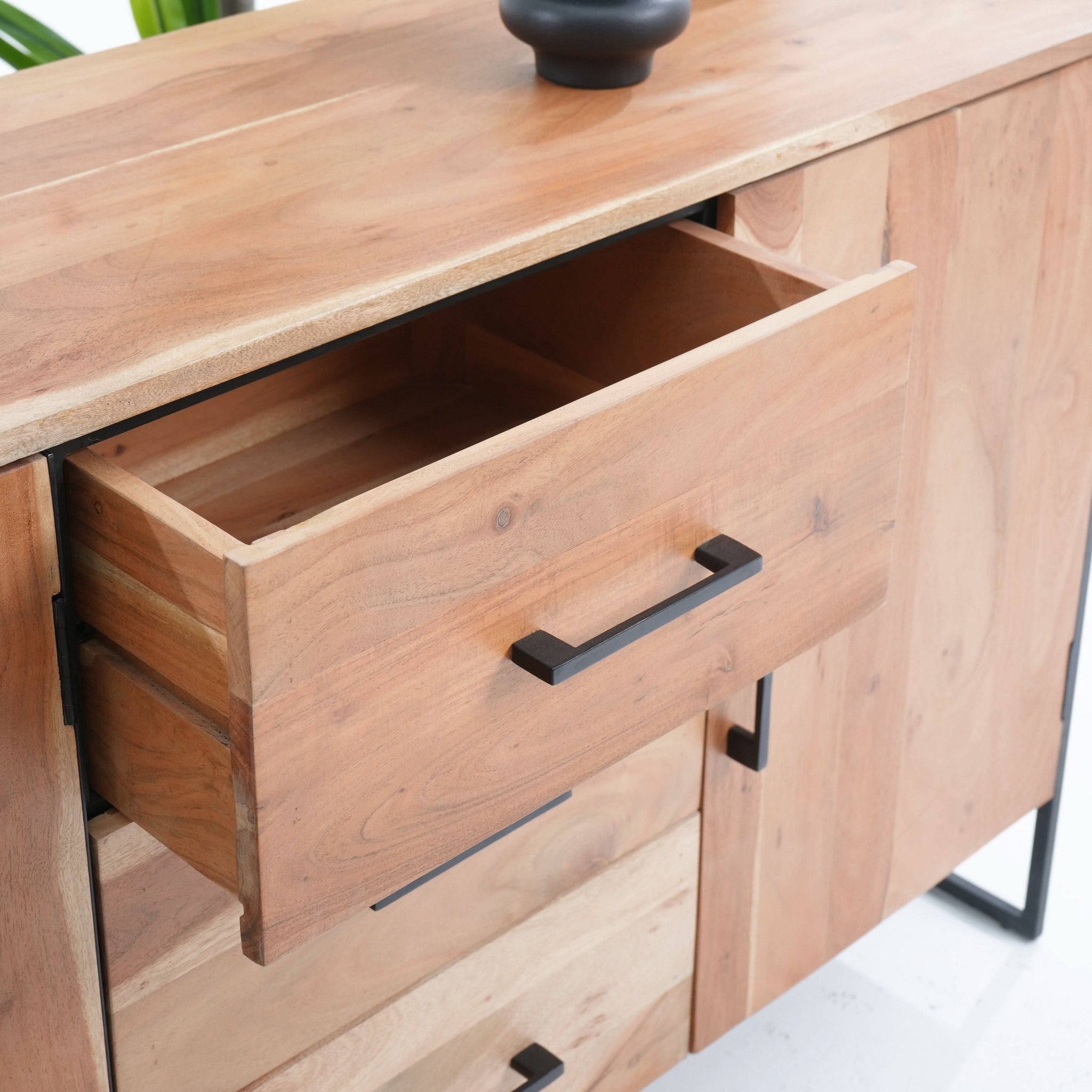 VILLENEUVE THREE DOOR THREE DRAWER SIDEBOARD - Art and craft furniture