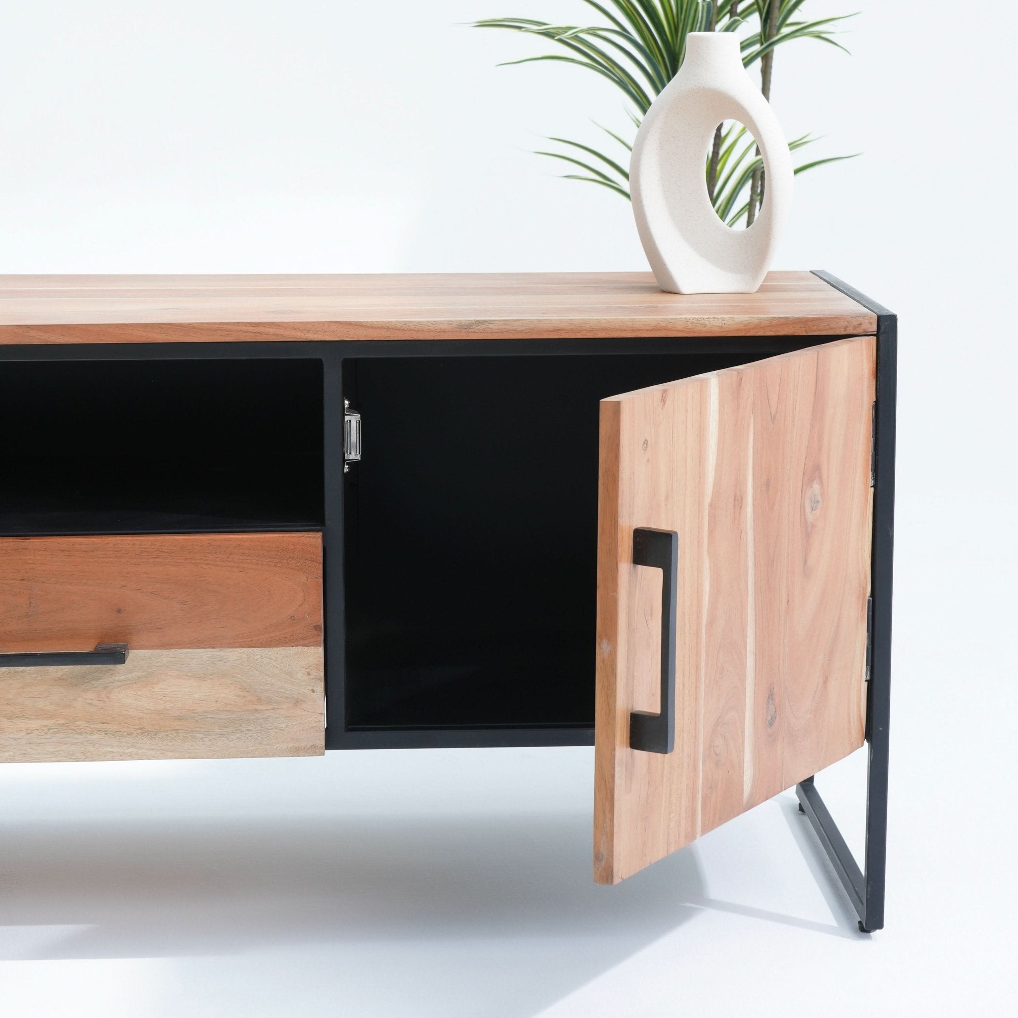 VILLENEUVE TWO DOOR TWO DRAWER TV STAND - Art and craft furniture