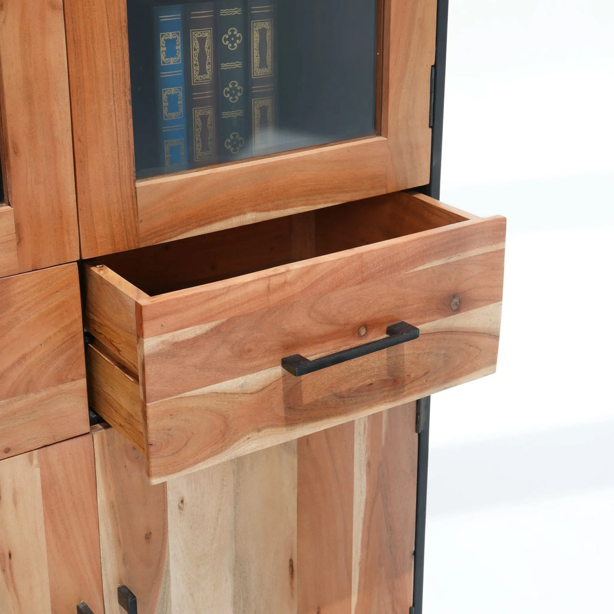 Villeneuve Acacia wood door cabinet - Art and craft furniture