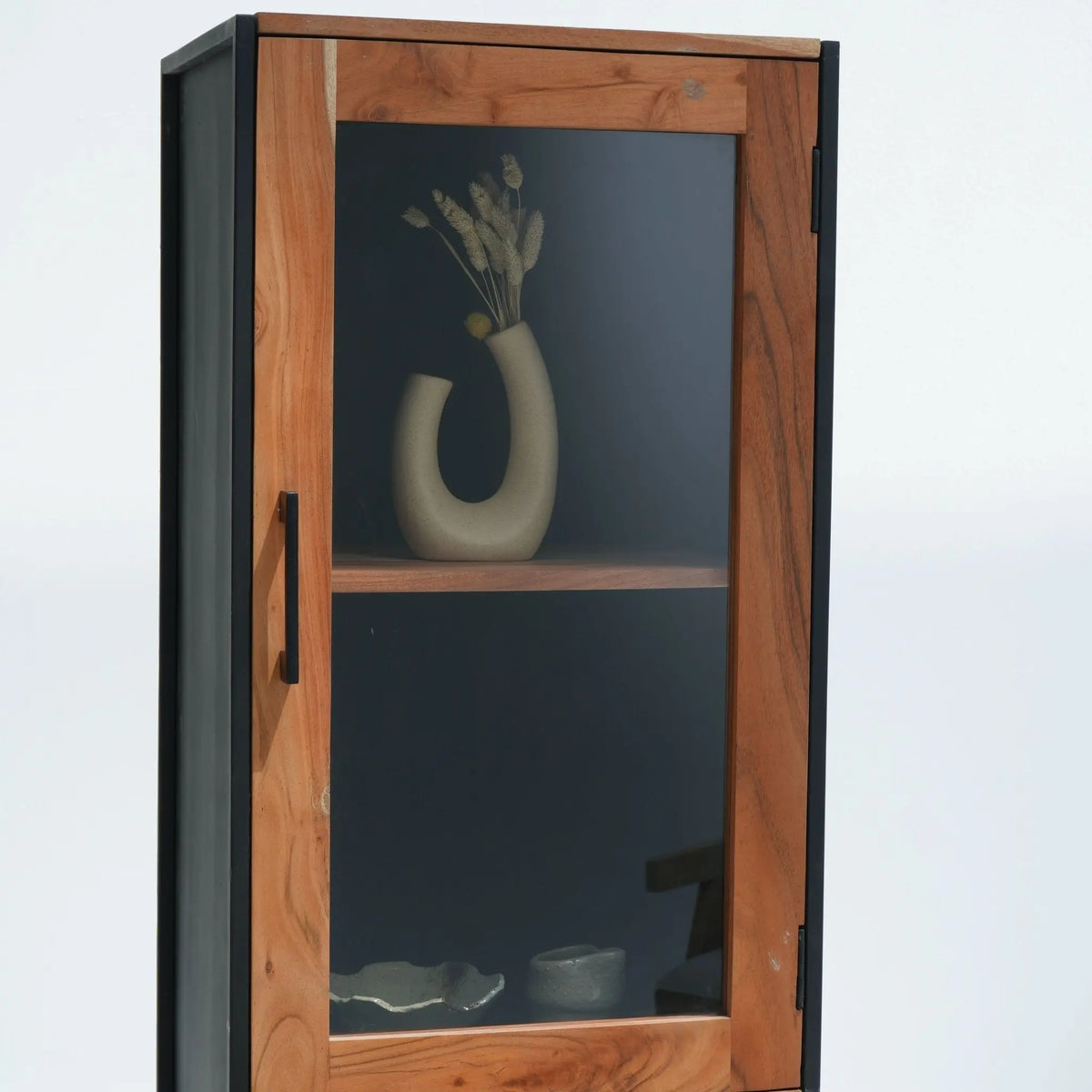 Villeneuve Acacia Wood Single Door Cabinet - Art and craft furniture