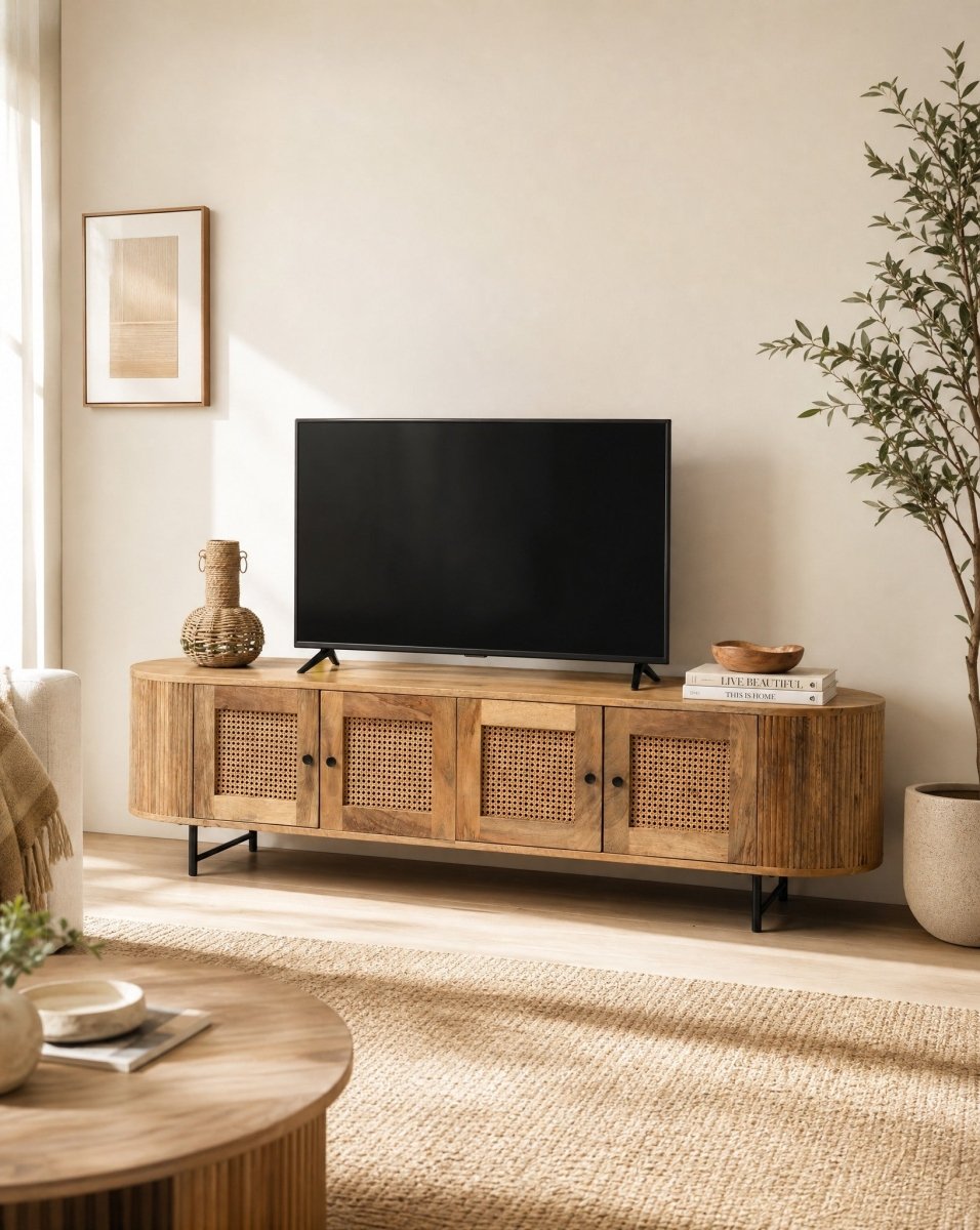 Windsor Four Cane Door TV Stand - Art and craft furniture