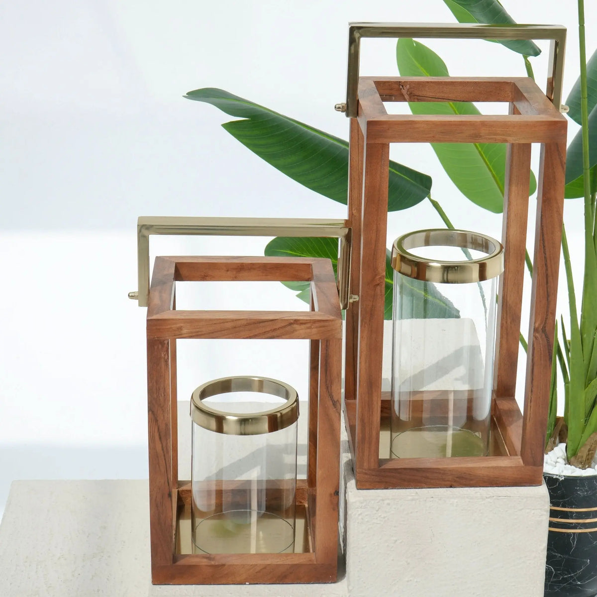 Windswept Glow Hurricane Candle Holder - Art and craft furniture
