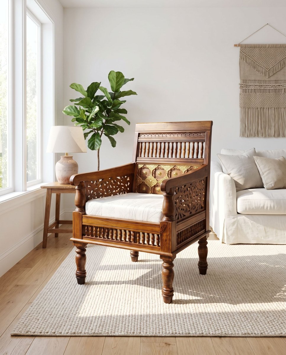 Winster Single Seater Wooden Sofa - Art and craft furniture