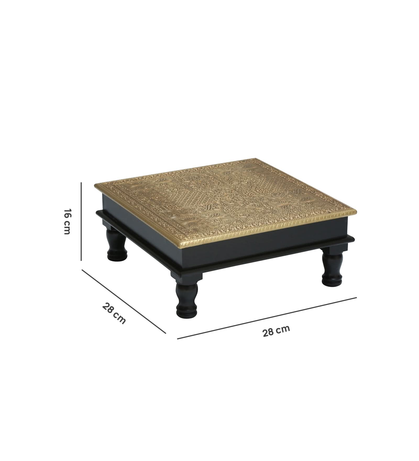 WOODEN BAJOT BRASS FTD - Art and craft furniture
