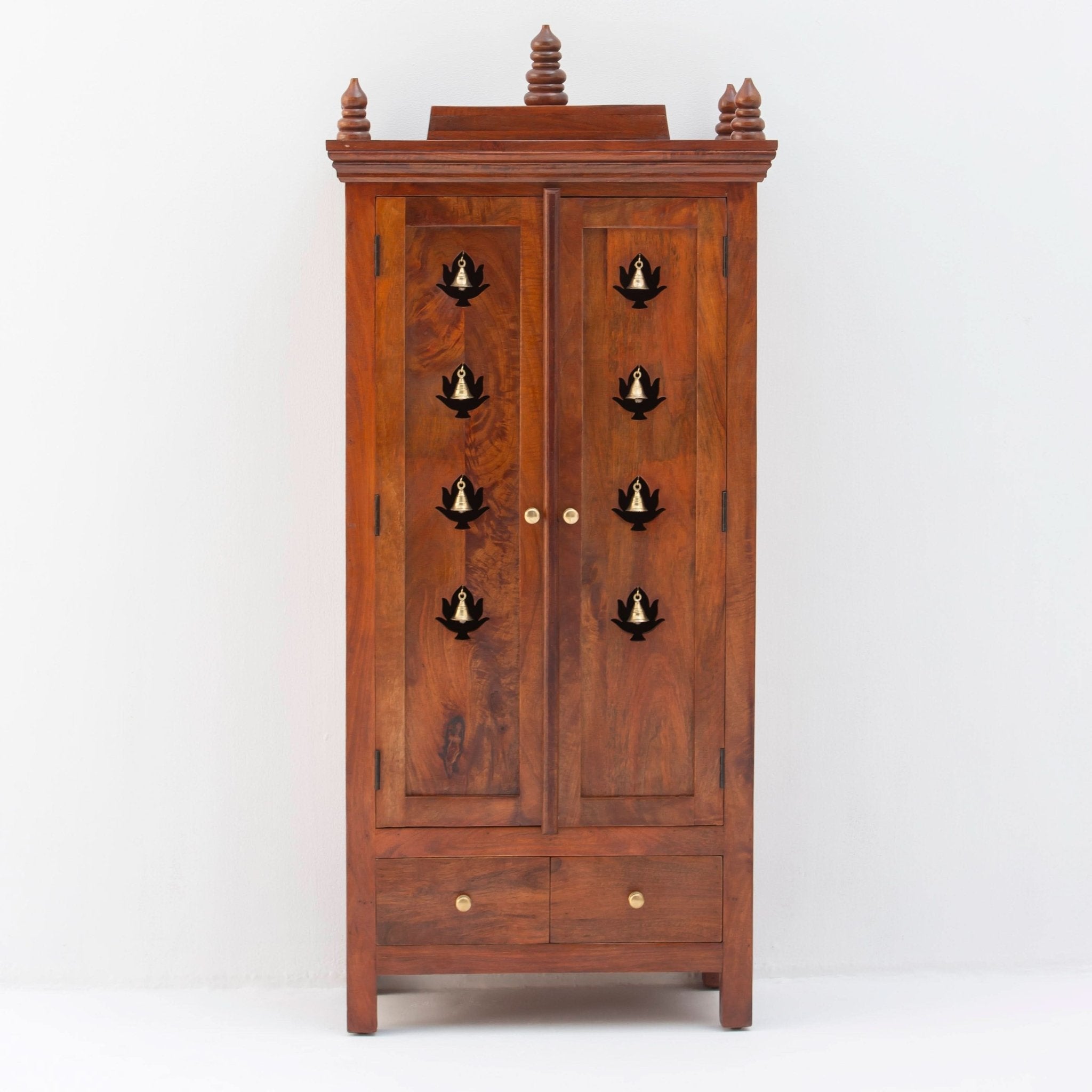 WOODEN BRASS BELLS TEMPLE - Art and craft furniture