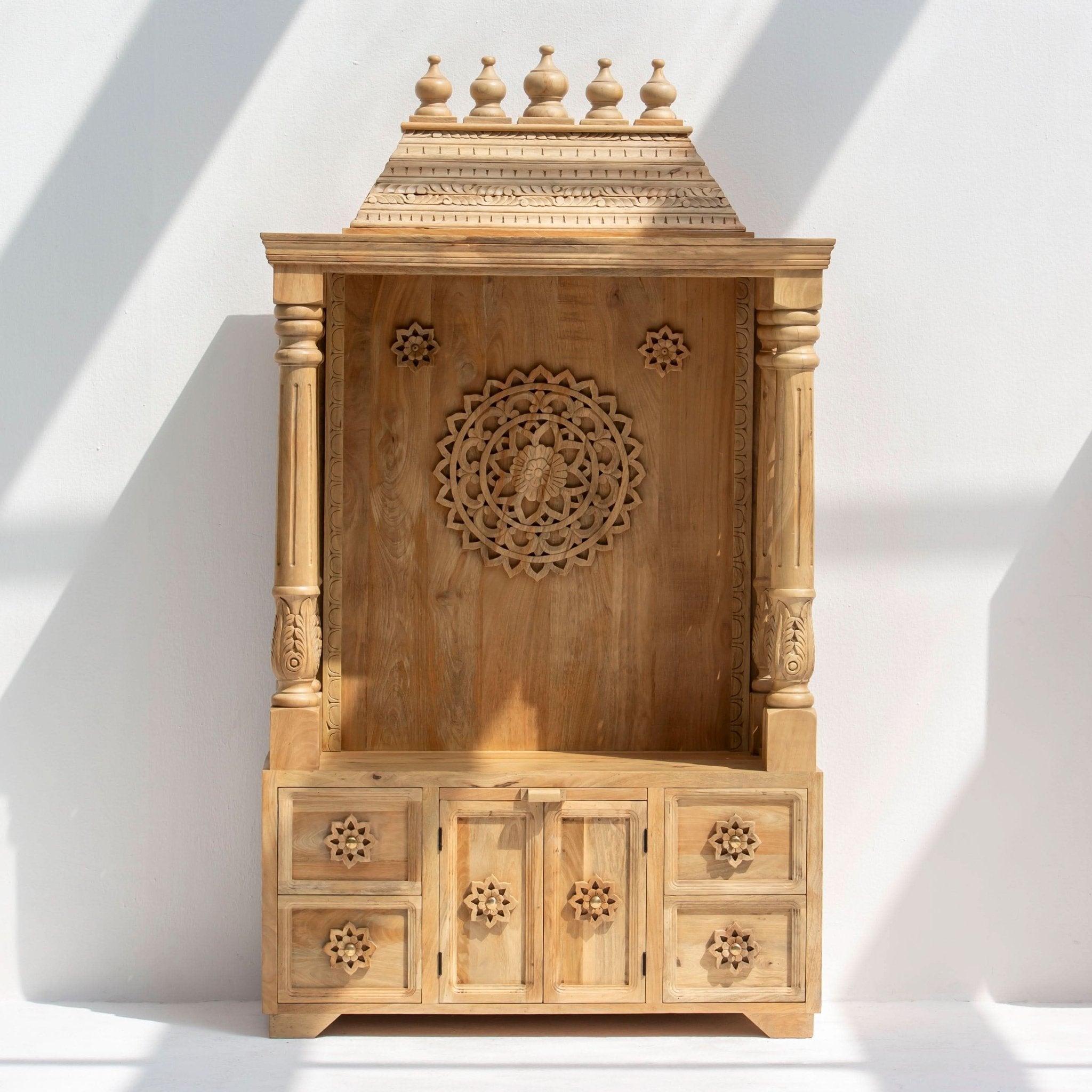 WOODEN CARVING TEMPLE - Art and craft furniture