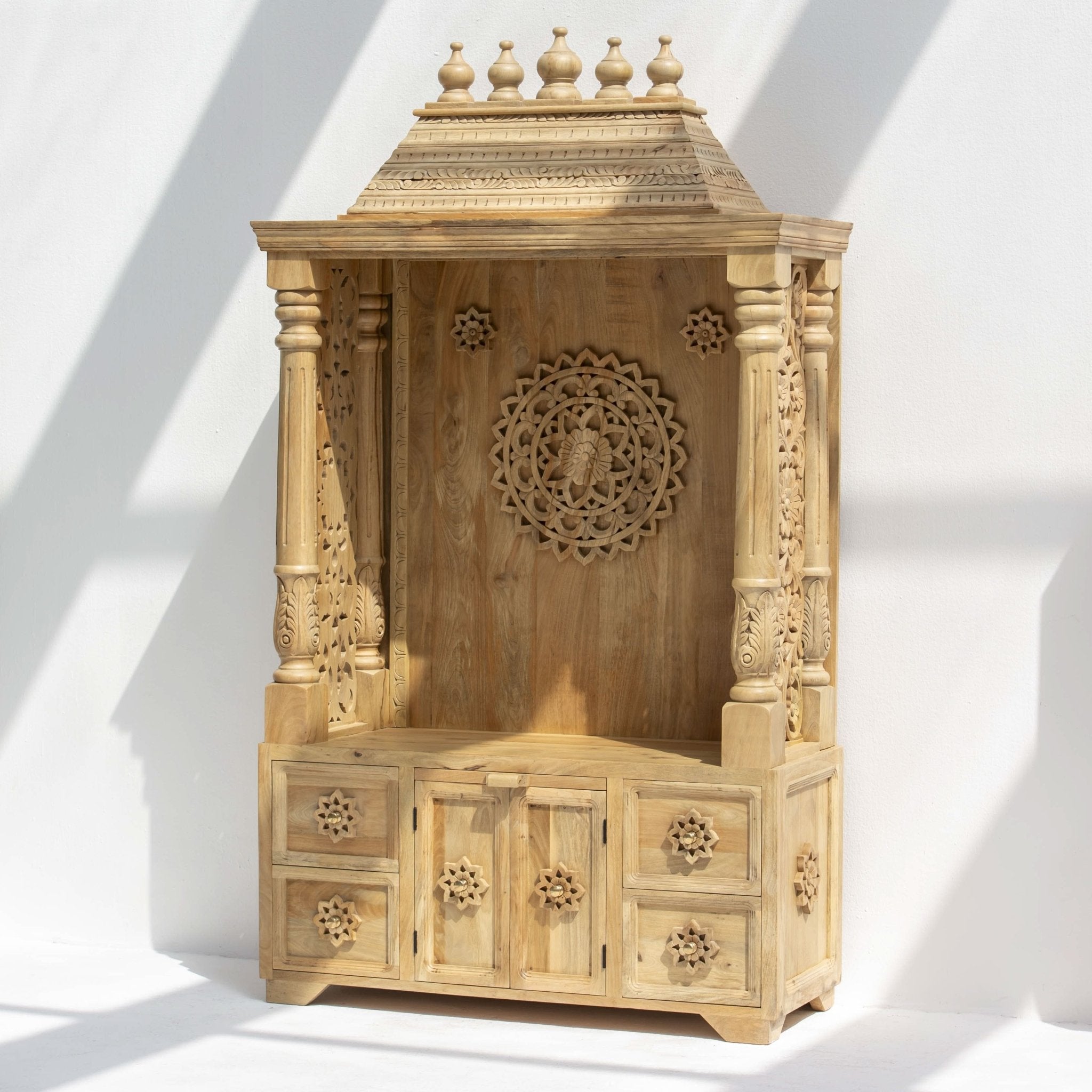 WOODEN CARVING TEMPLE - Art and craft furniture