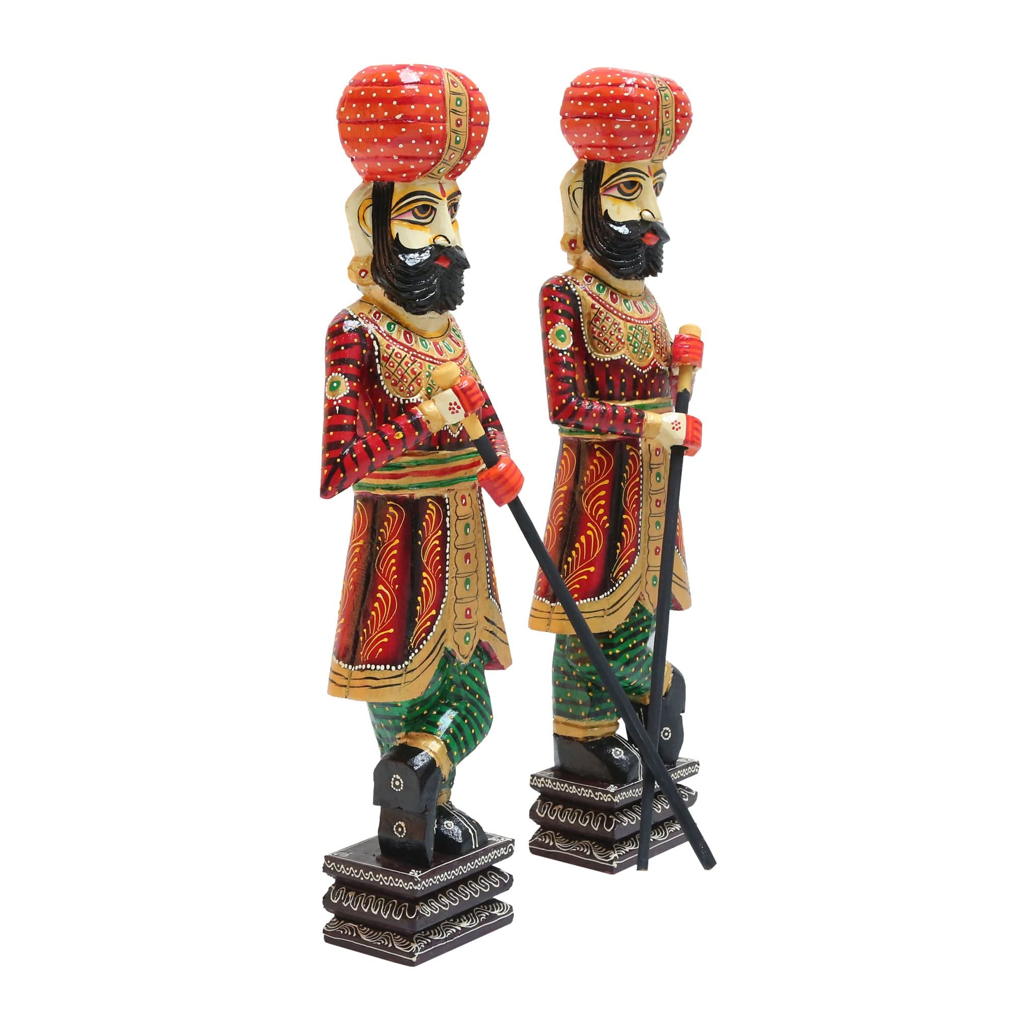 WOODEN GAURD SET OF TWO - Art and craft furniture