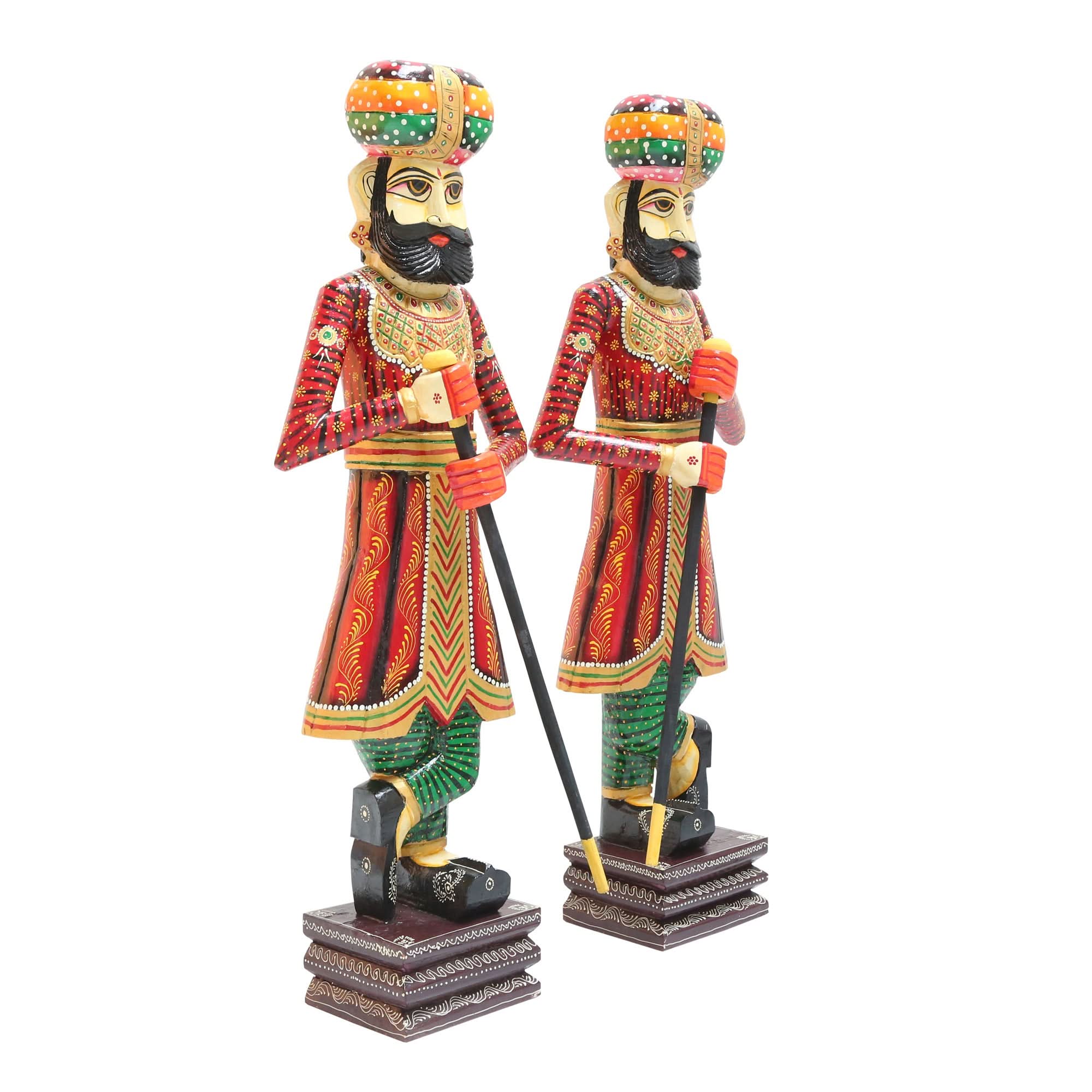 WOODEN GAURD SET OF TWO - Art and craft furniture