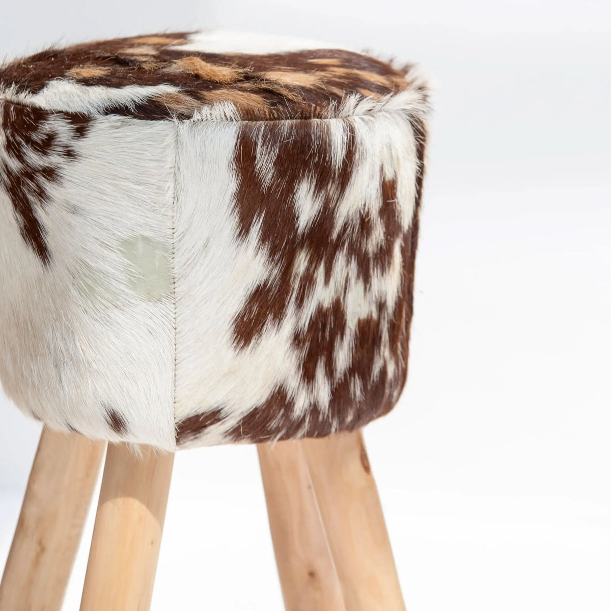 Wooden Leather Bar Stool - Art and craft furniture