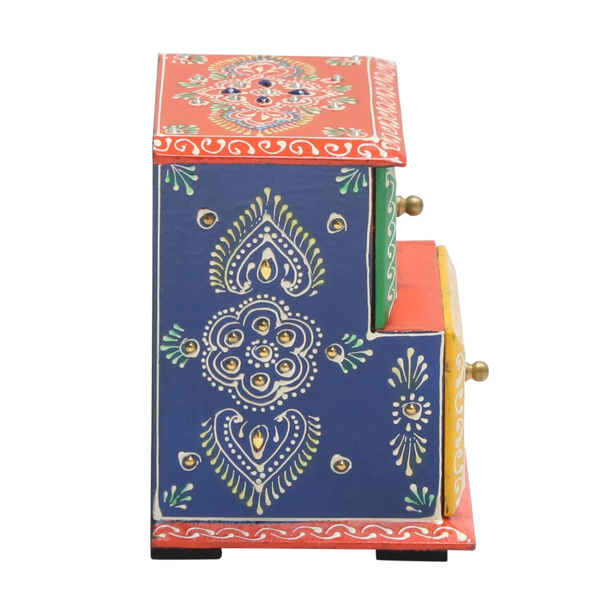 WOODEN STEP 2 DRAW MINI CHEST PAINTING - Art and craft furniture