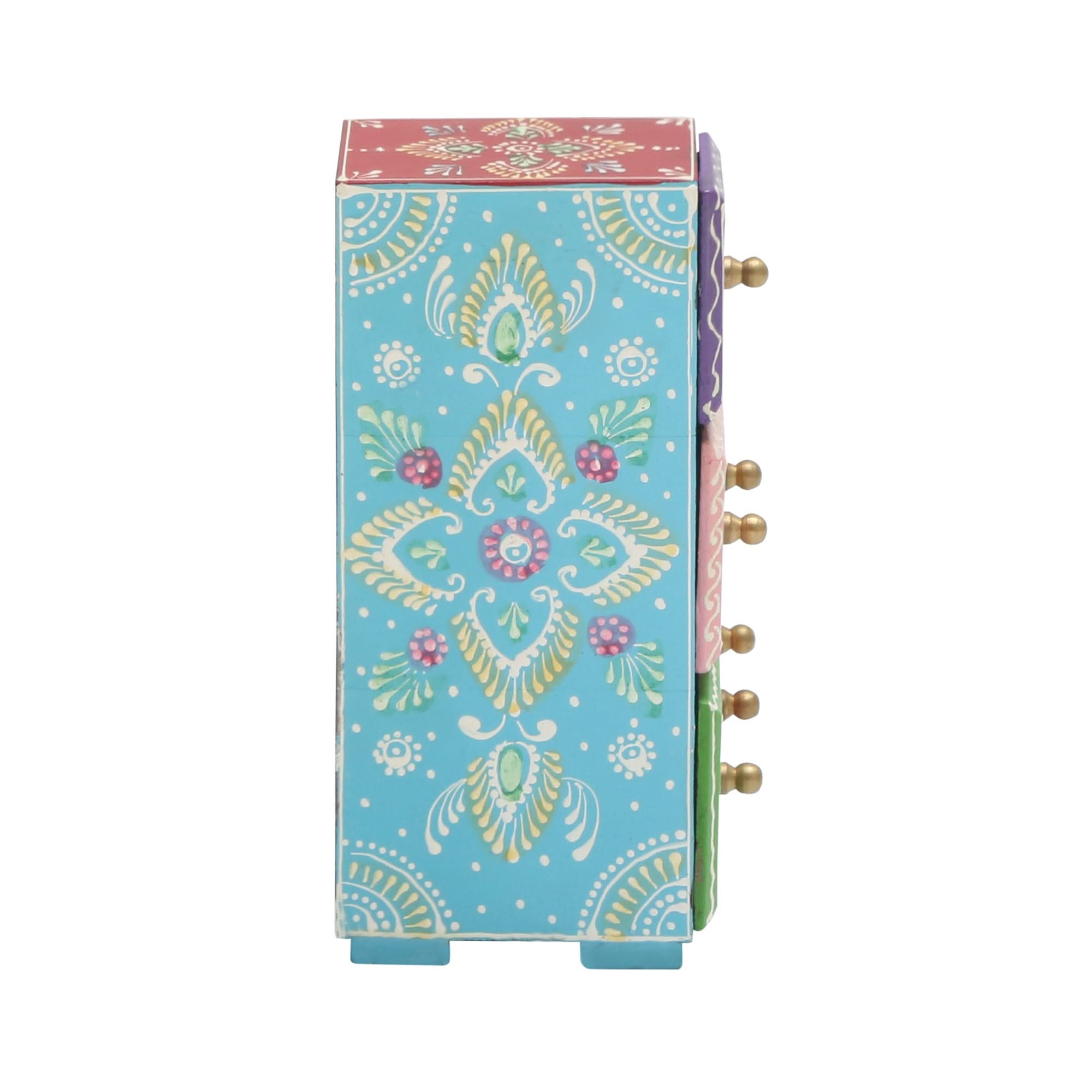 WOODEN THREE STEP CHEST OF DRAWER PAINTING - Art and craft furniture