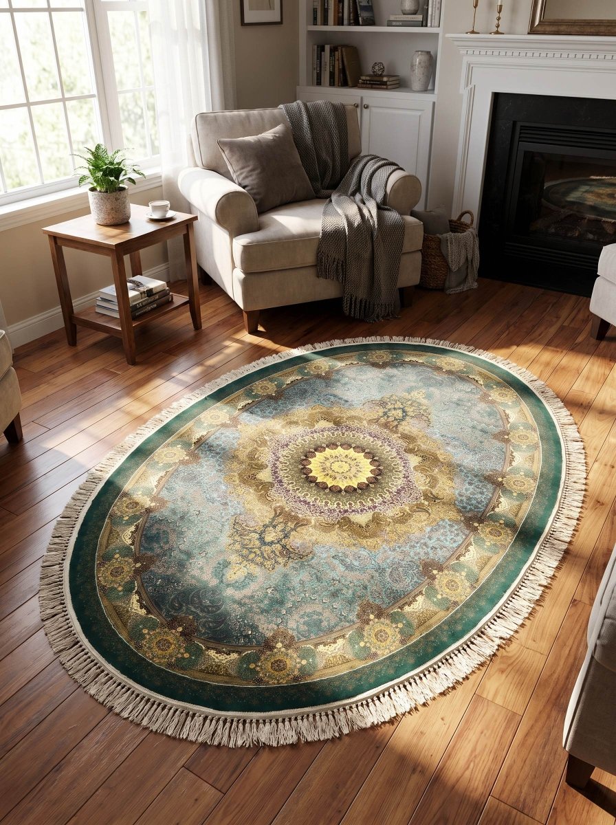 Yasaman Green Carpet - Art and craft furniture