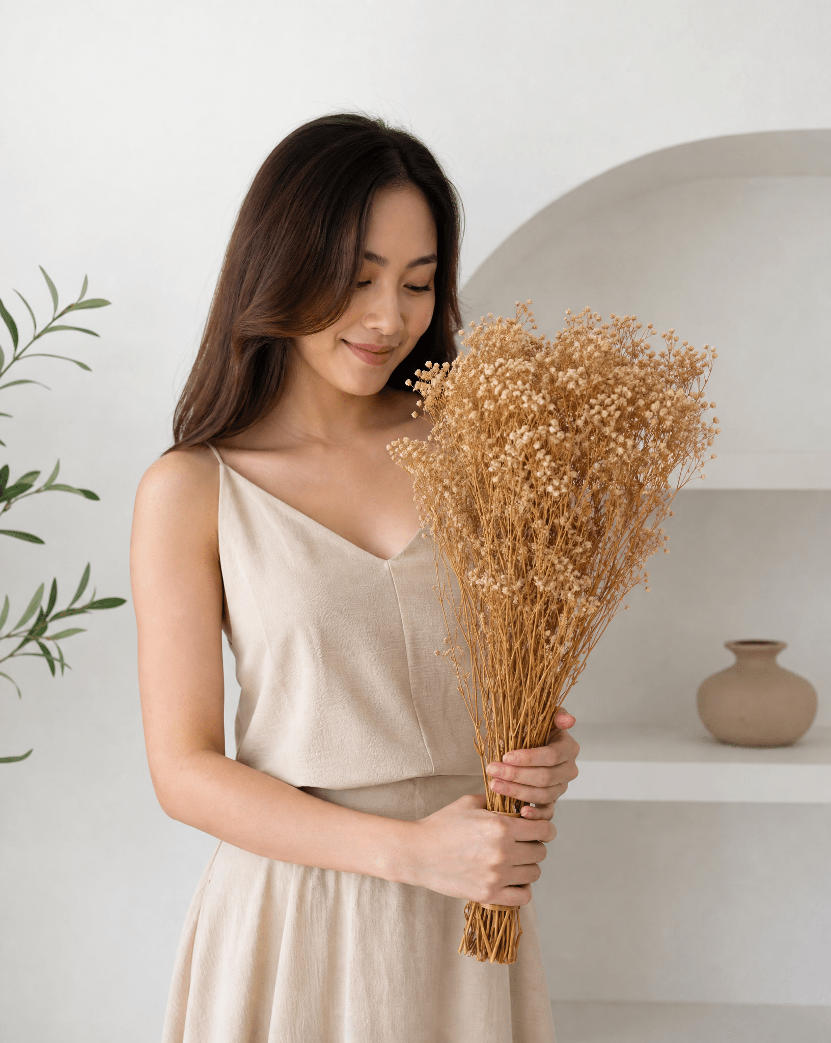 Yellow Gypsophila Bunch - Art and craft furniture